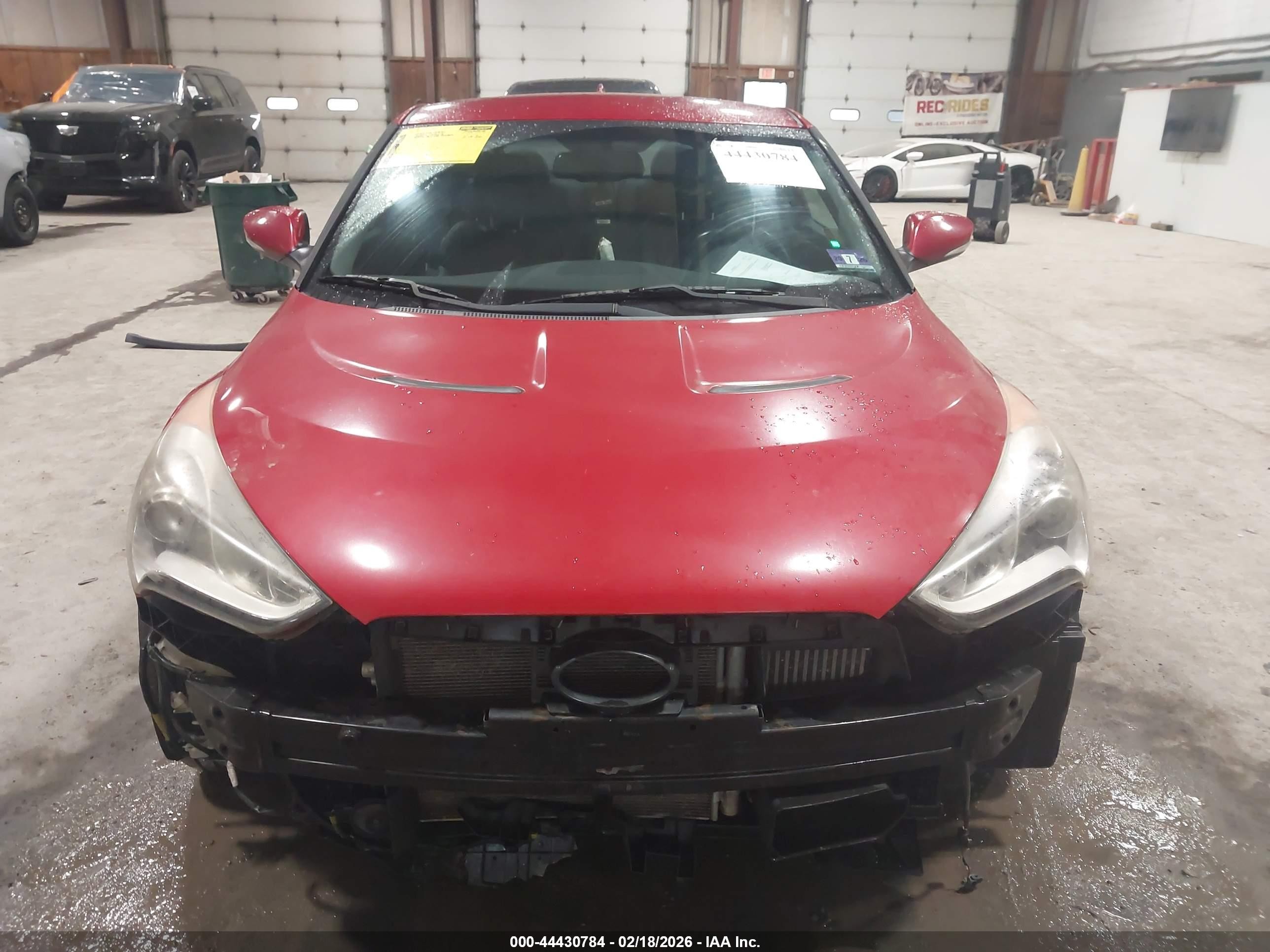 2014 Hyundai Veloster Turbo W/black Red vin: KMHTC6AE9EU206883