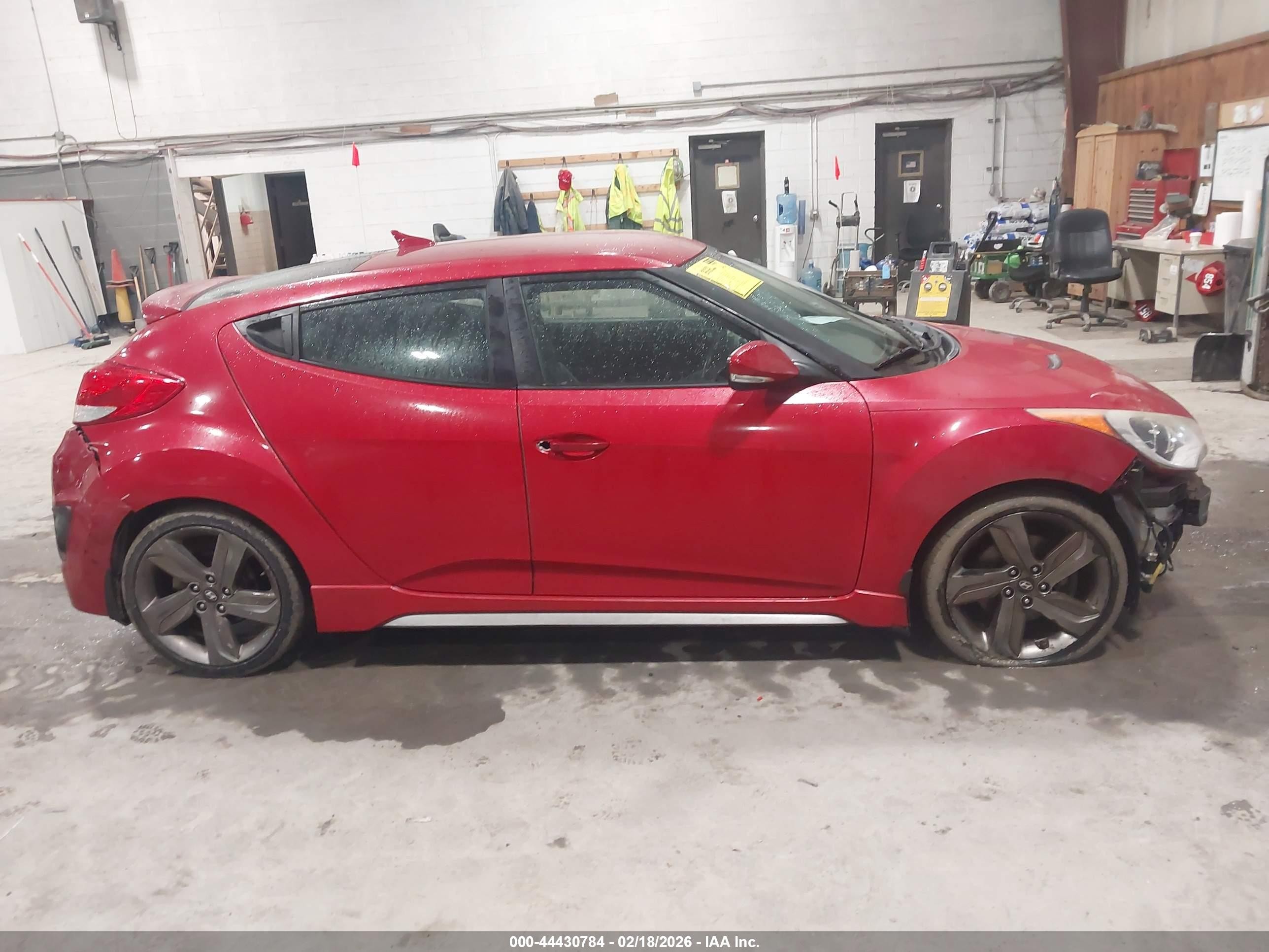 2014 Hyundai Veloster Turbo W/black Red vin: KMHTC6AE9EU206883