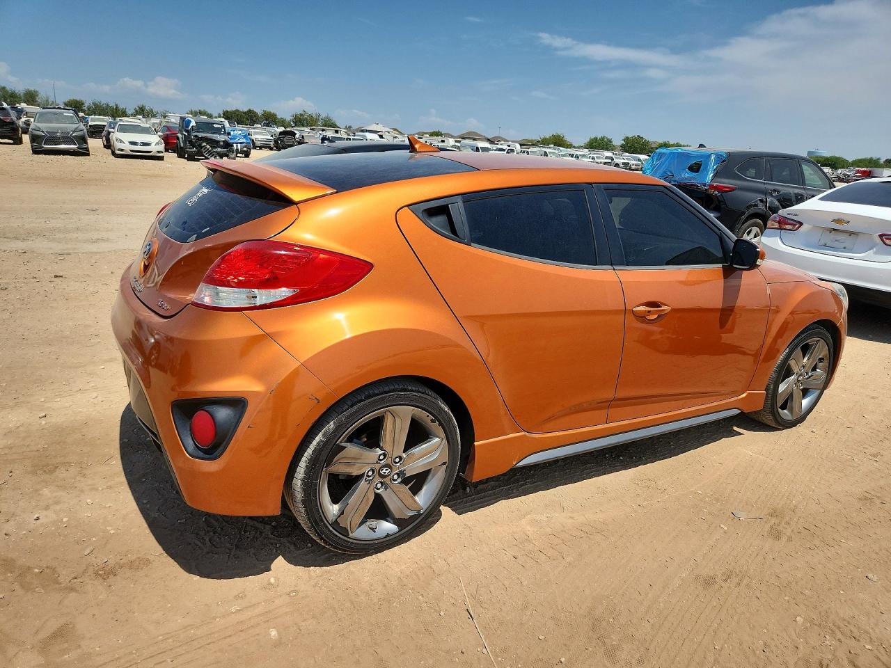 2014 Hyundai Veloster Turbo Orange vin: KMHTC6AE9EU209976