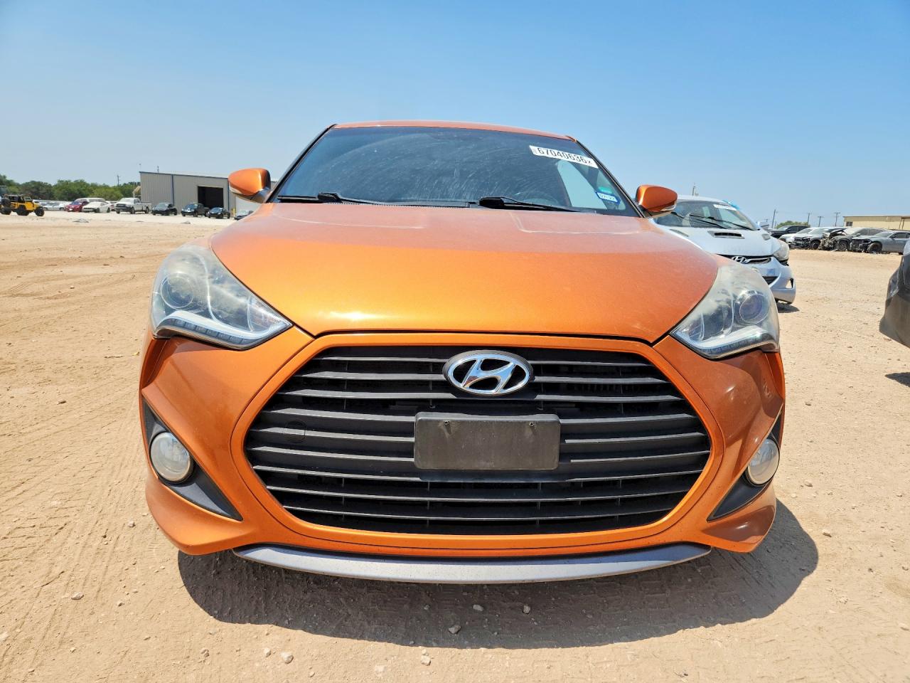2014 Hyundai Veloster Turbo Orange vin: KMHTC6AE9EU209976