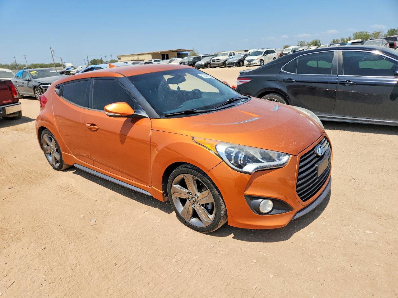 2014 Hyundai Veloster Turbo Orange vin: KMHTC6AE9EU209976