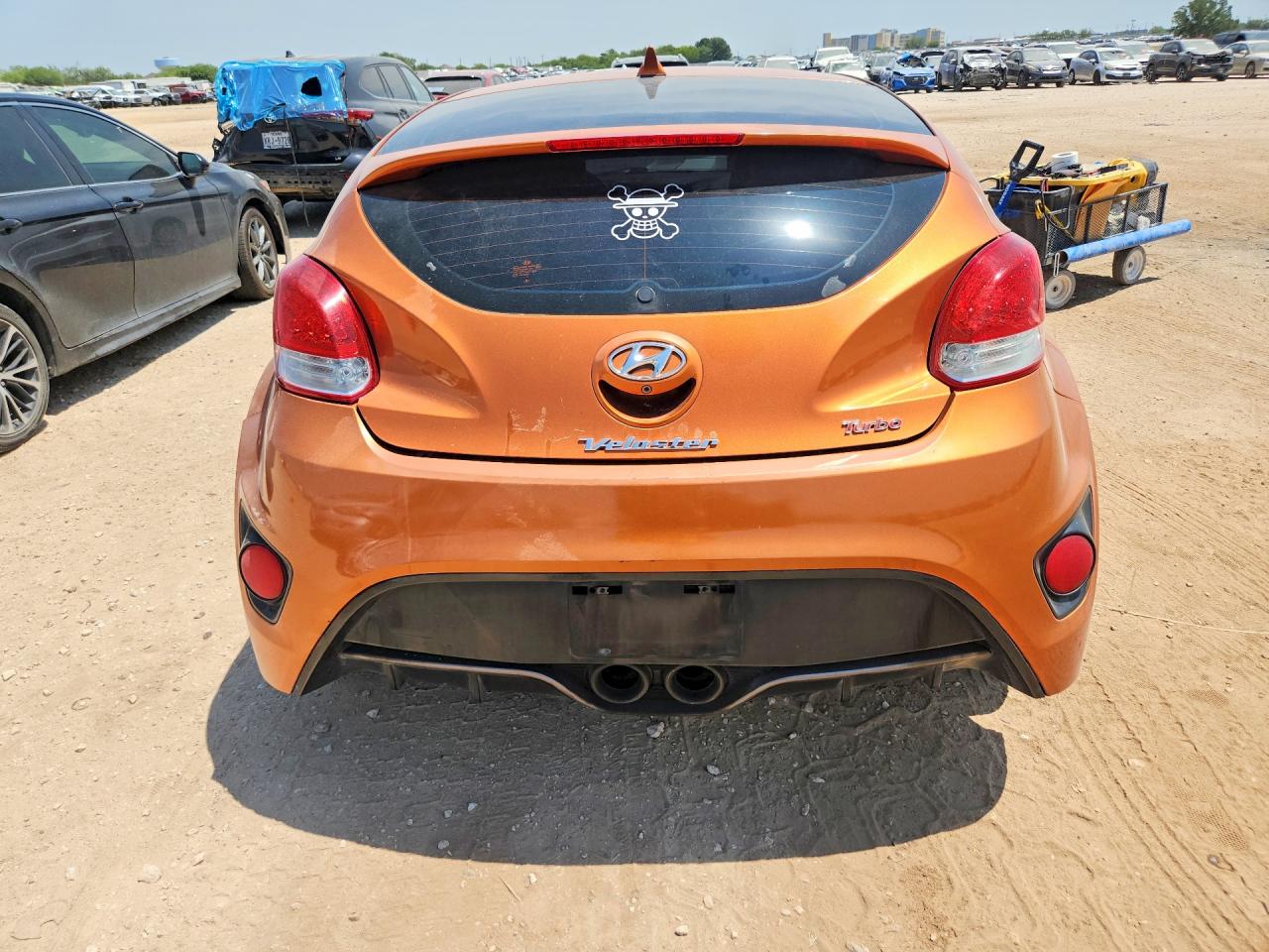 2014 Hyundai Veloster Turbo Orange vin: KMHTC6AE9EU209976