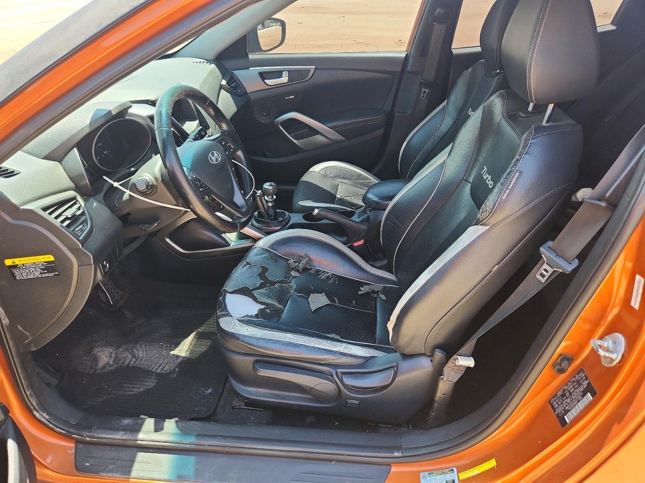 2014 Hyundai Veloster Turbo Orange vin: KMHTC6AE9EU209976