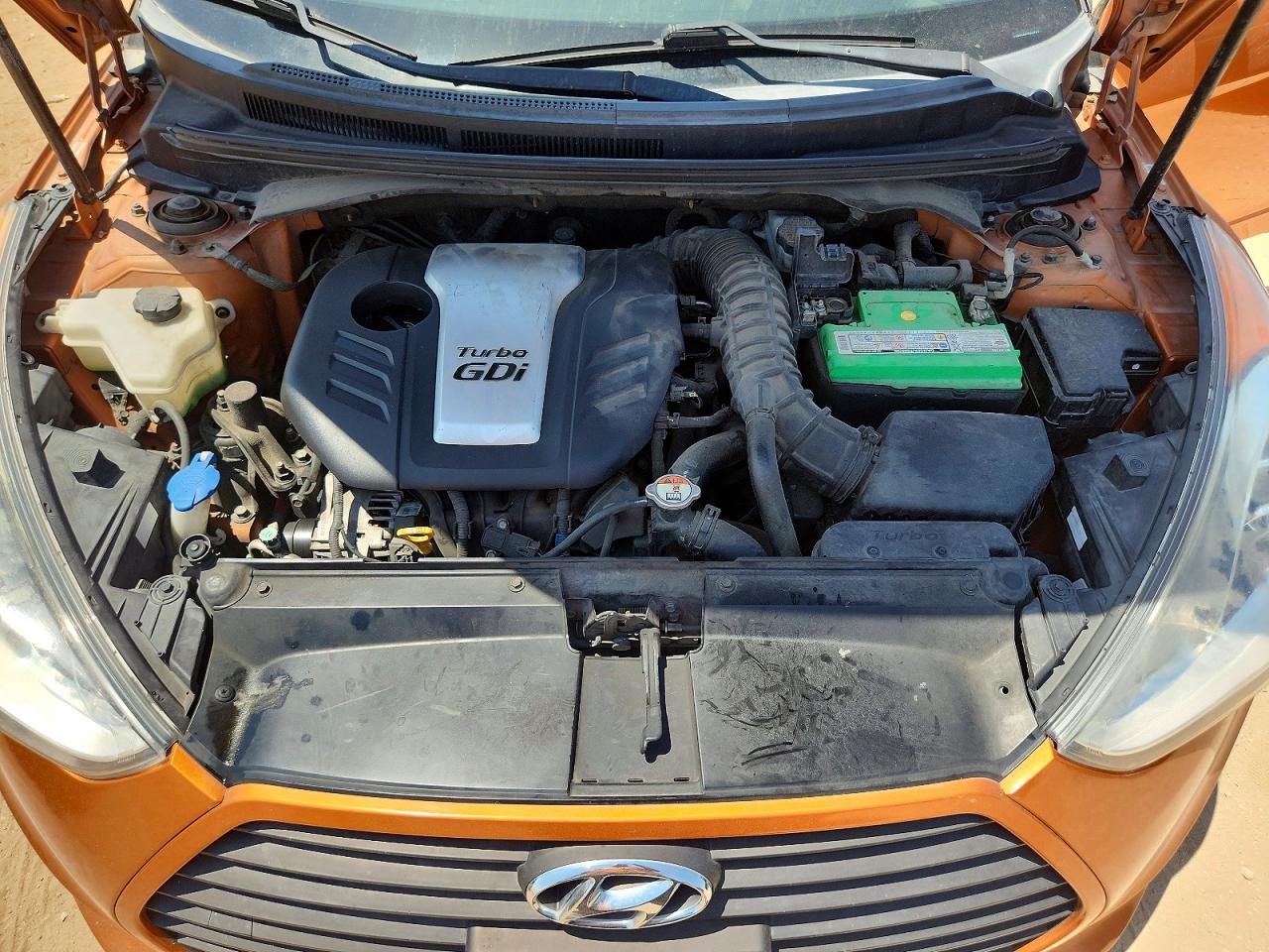 2014 Hyundai Veloster Turbo Orange vin: KMHTC6AE9EU209976