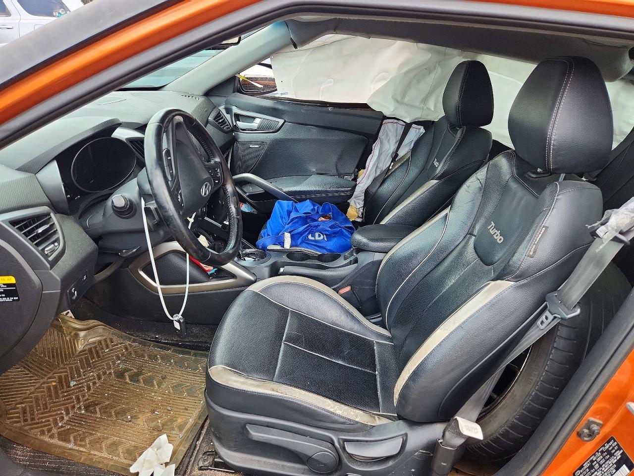 2015 Hyundai Veloster Turbo Orange vin: KMHTC6AE9FU229016