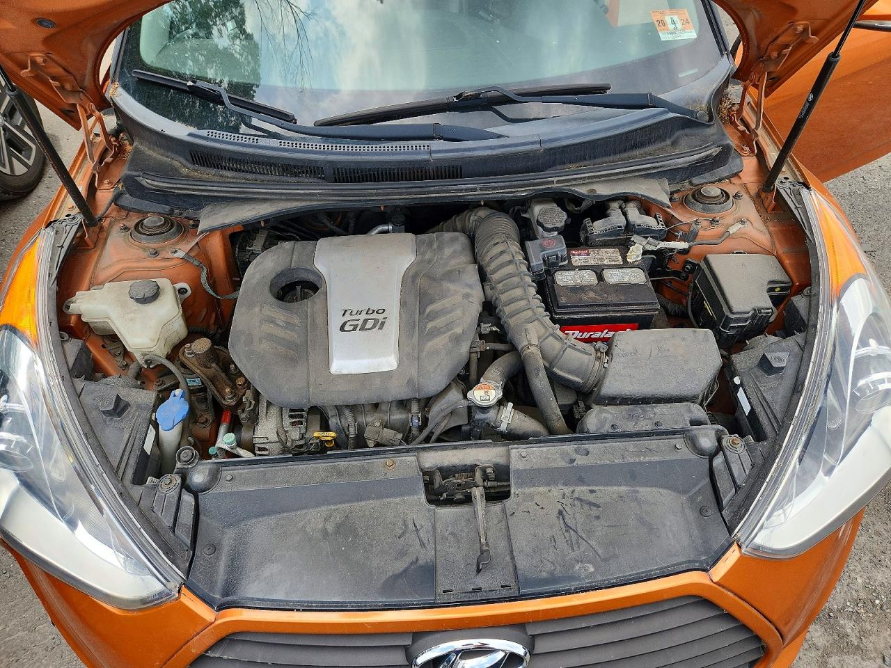 2015 Hyundai Veloster Turbo Orange vin: KMHTC6AE9FU229016