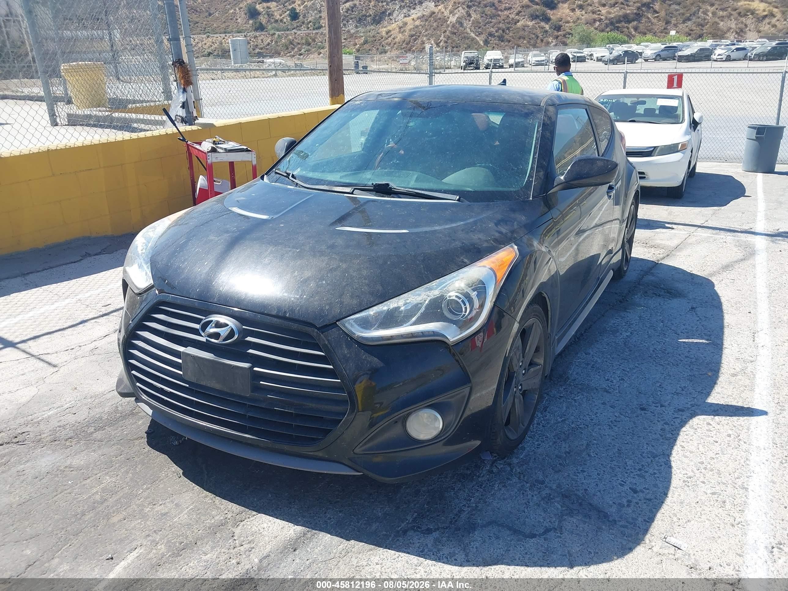 2015 Hyundai Veloster   Black vin: KMHTC6AE9FU236323