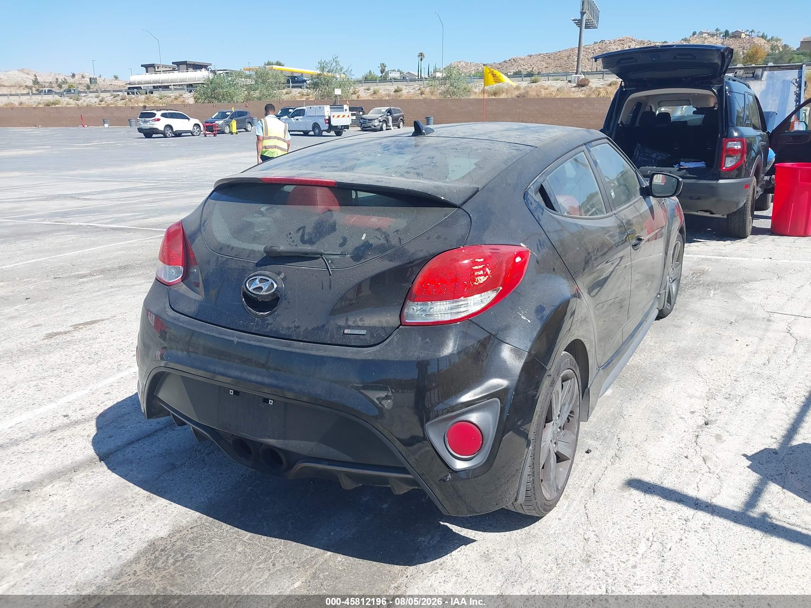 2015 Hyundai Veloster   Black vin: KMHTC6AE9FU236323