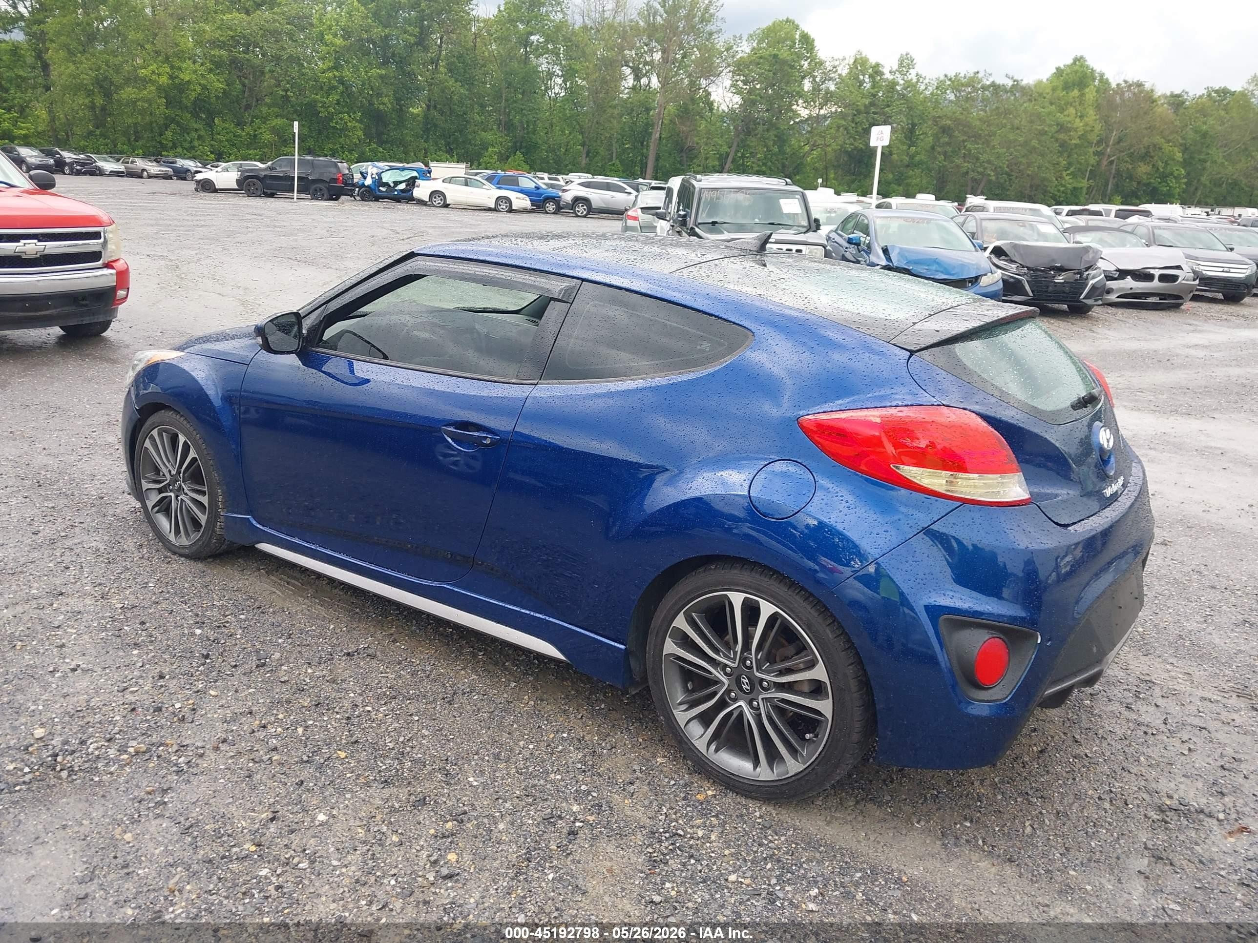 2016 Hyundai Veloster Turbo Blue vin: KMHTC6AE9GU266052