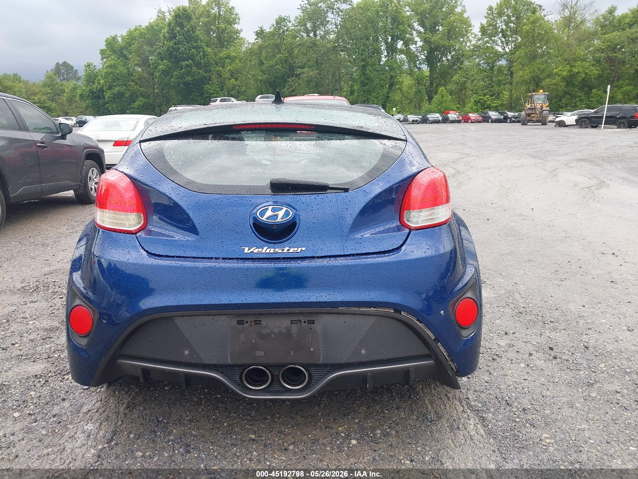 2016 Hyundai Veloster Turbo Blue vin: KMHTC6AE9GU266052