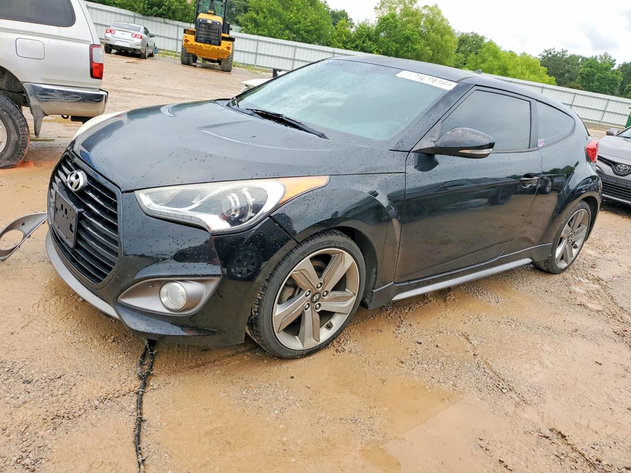 2013 Hyundai Veloster Turbo Black vin: KMHTC6AEXDU154145