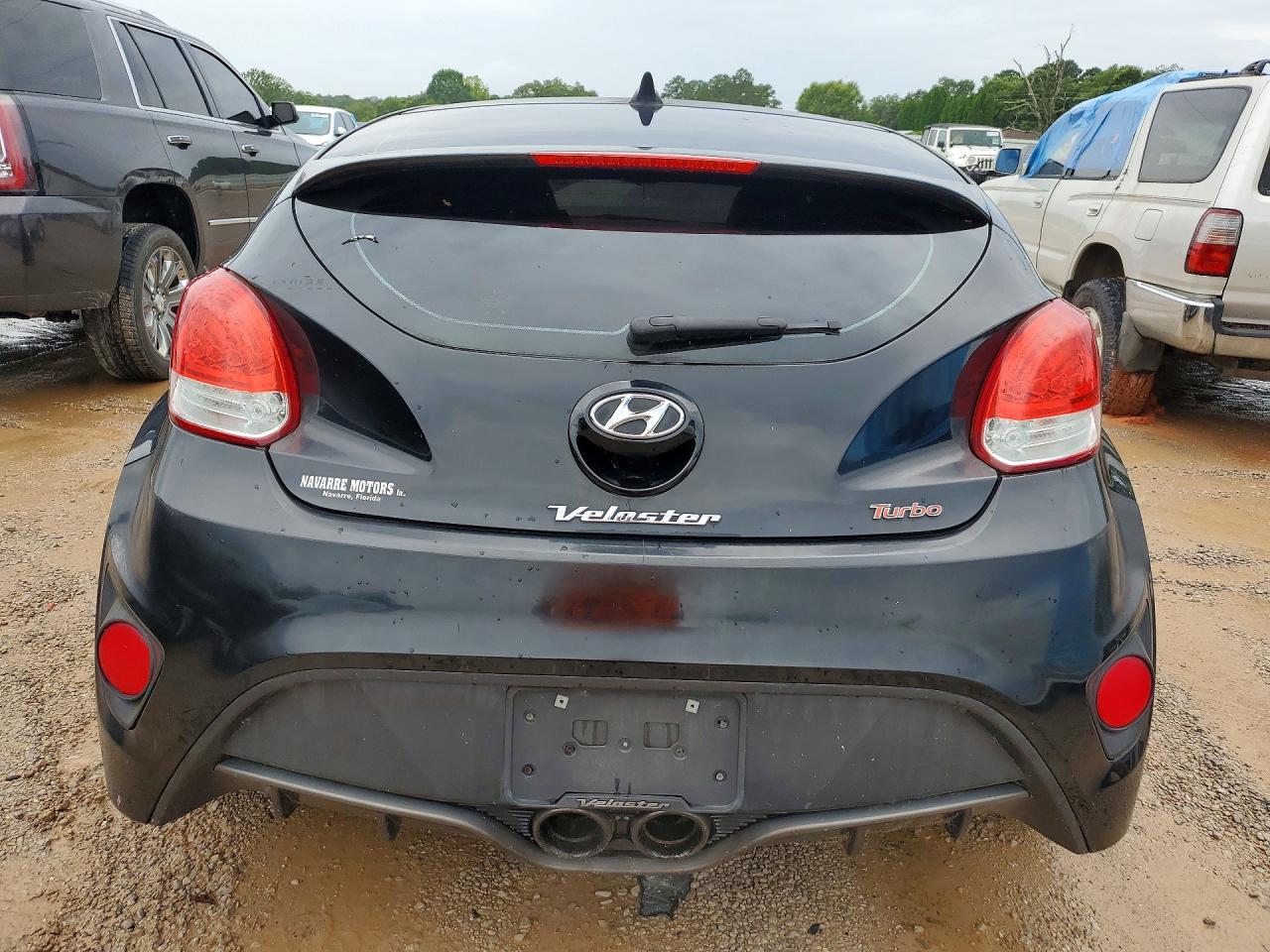 2013 Hyundai Veloster Turbo Black vin: KMHTC6AEXDU154145