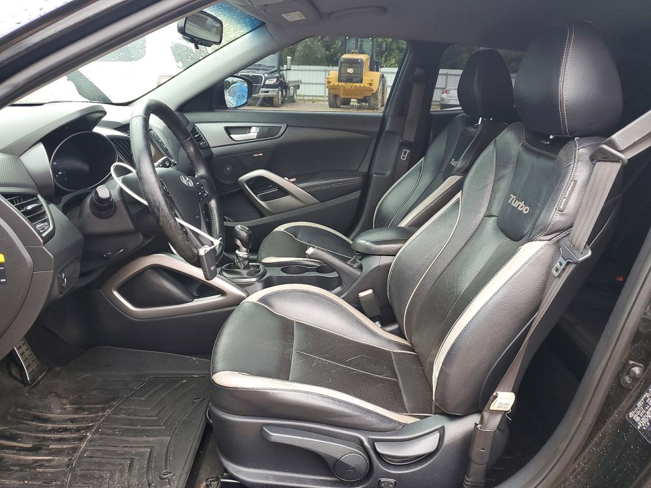 2013 Hyundai Veloster Turbo Black vin: KMHTC6AEXDU154145