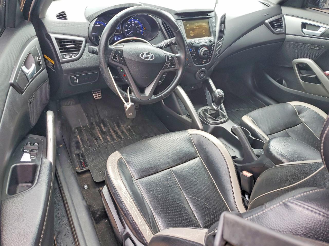 2013 Hyundai Veloster Turbo Black vin: KMHTC6AEXDU154145
