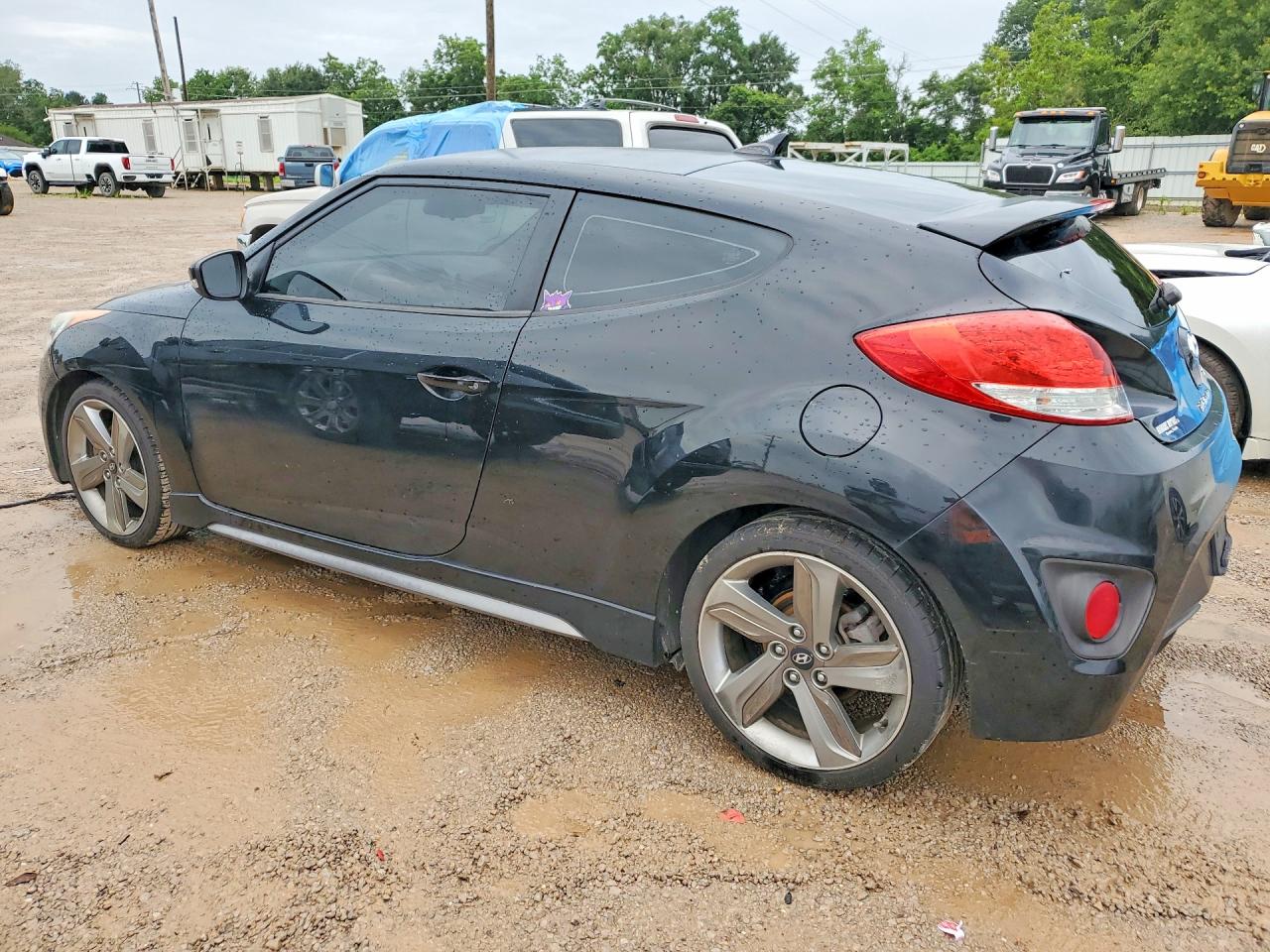 2013 Hyundai Veloster Turbo Black vin: KMHTC6AEXDU154145