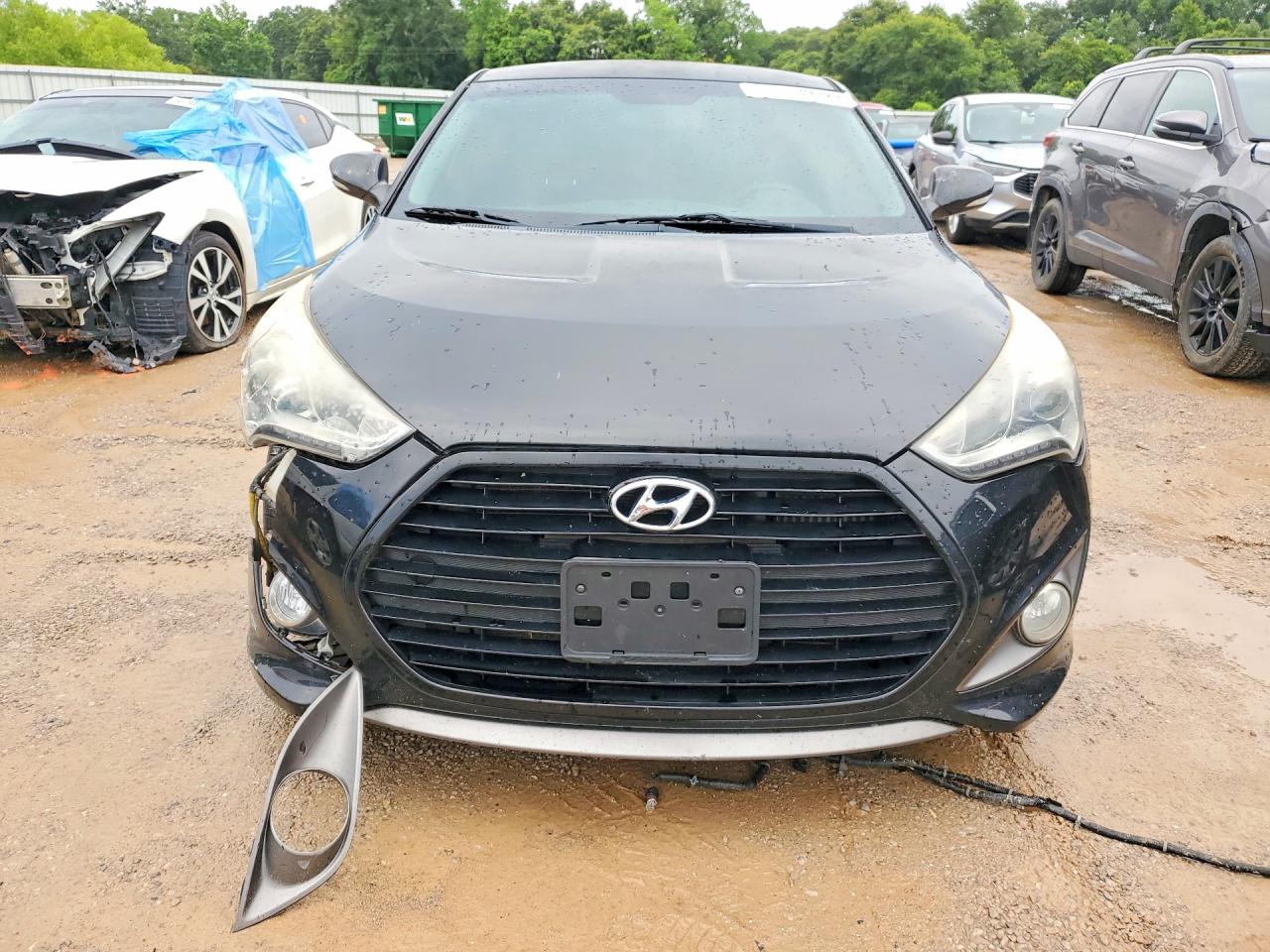 2013 Hyundai Veloster Turbo Black vin: KMHTC6AEXDU154145