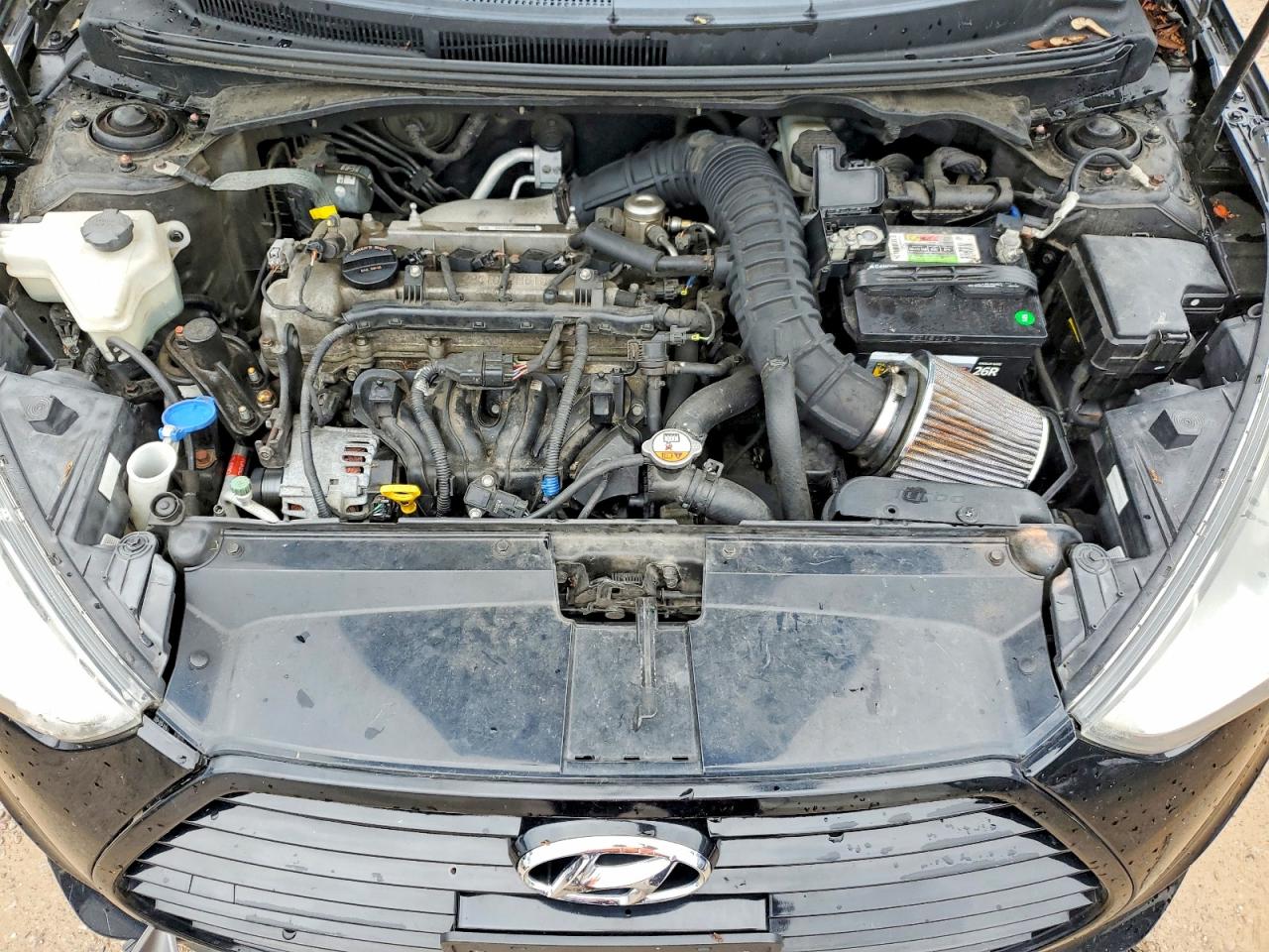 2013 Hyundai Veloster Turbo Black vin: KMHTC6AEXDU154145