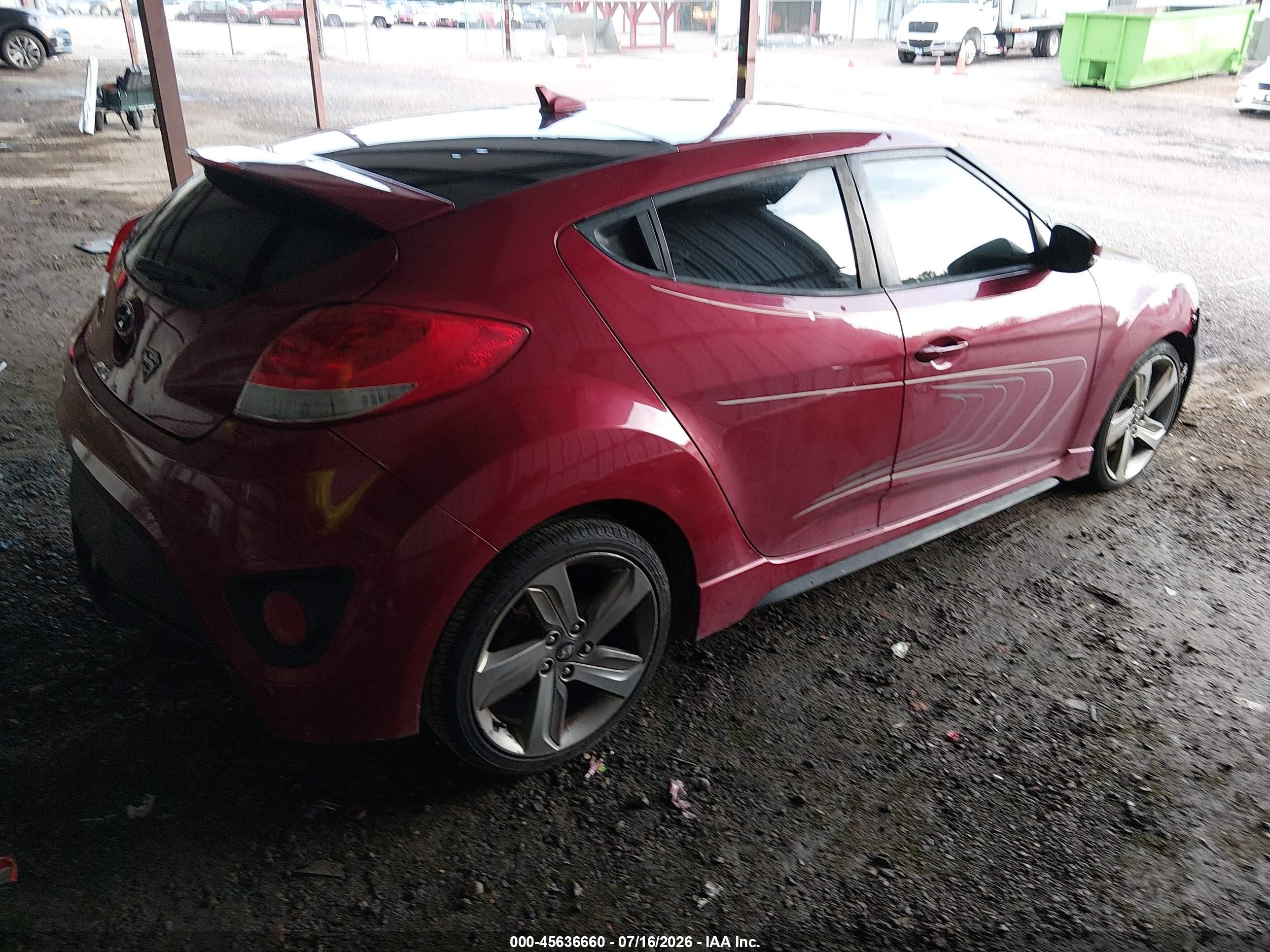 2013 Hyundai Veloster Turbo W/black Красный vin: KMHTC6AEXDU160513