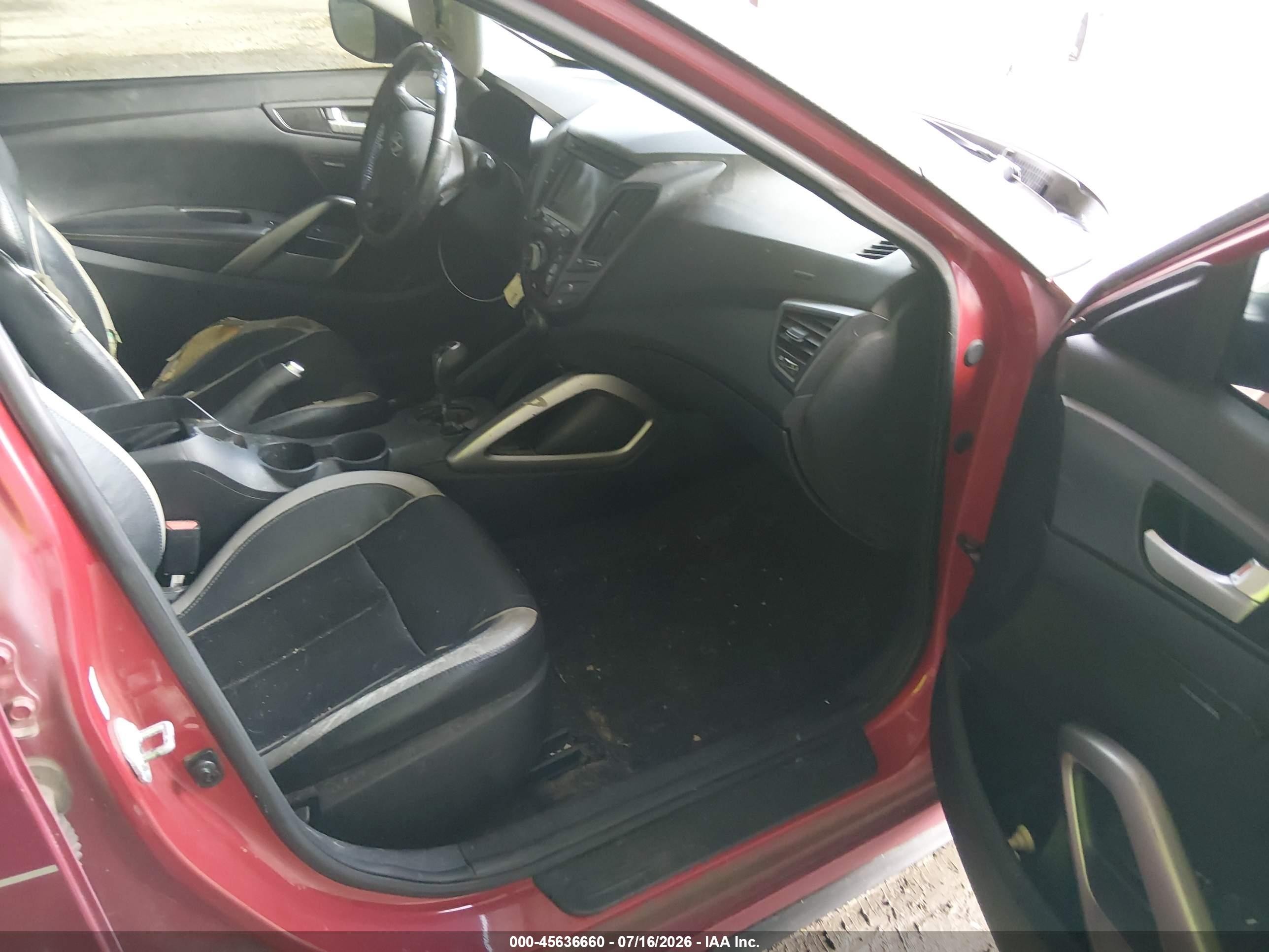 2013 Hyundai Veloster Turbo W/black Красный vin: KMHTC6AEXDU160513