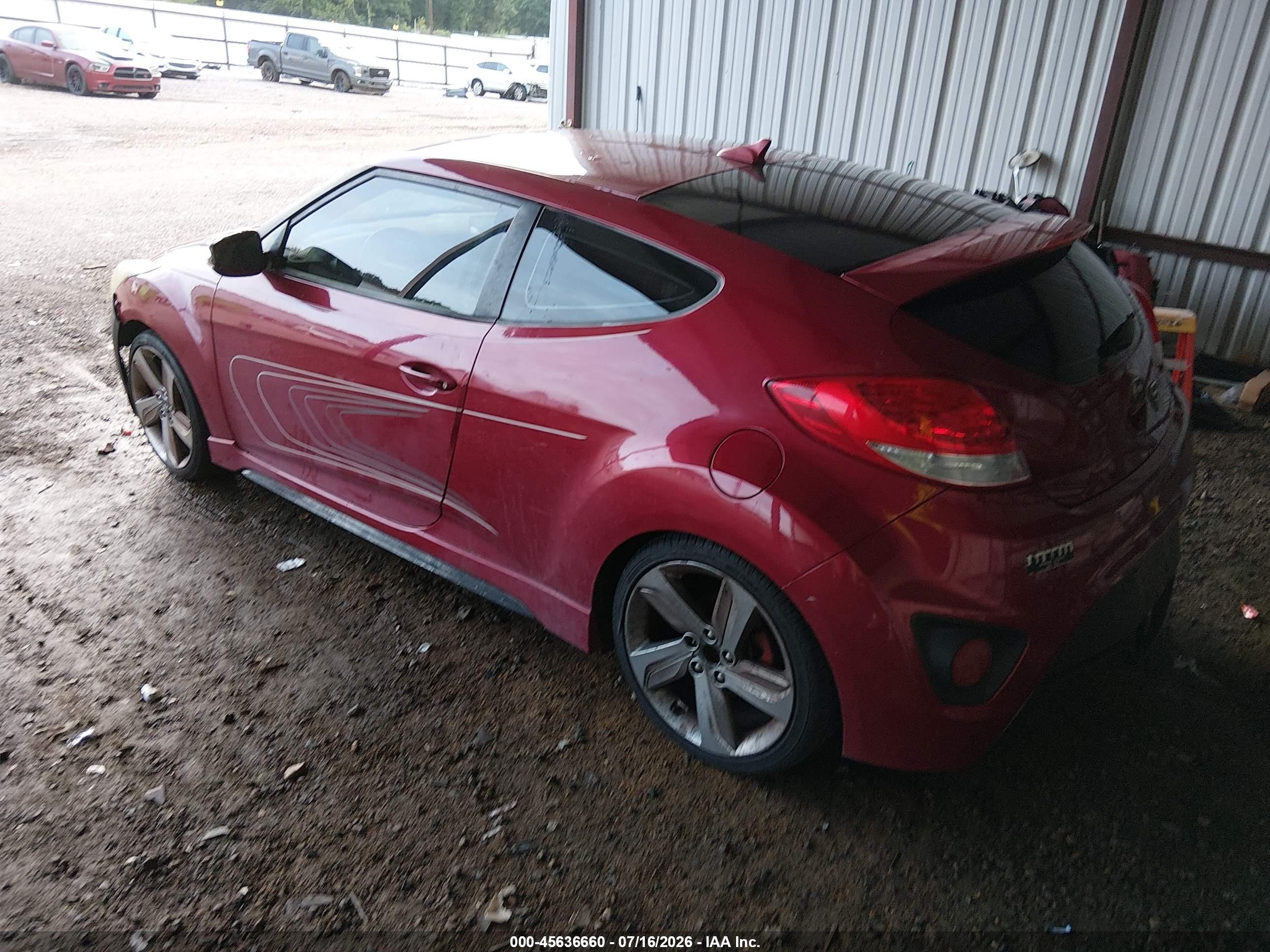 2013 Hyundai Veloster Turbo W/black Красный vin: KMHTC6AEXDU160513