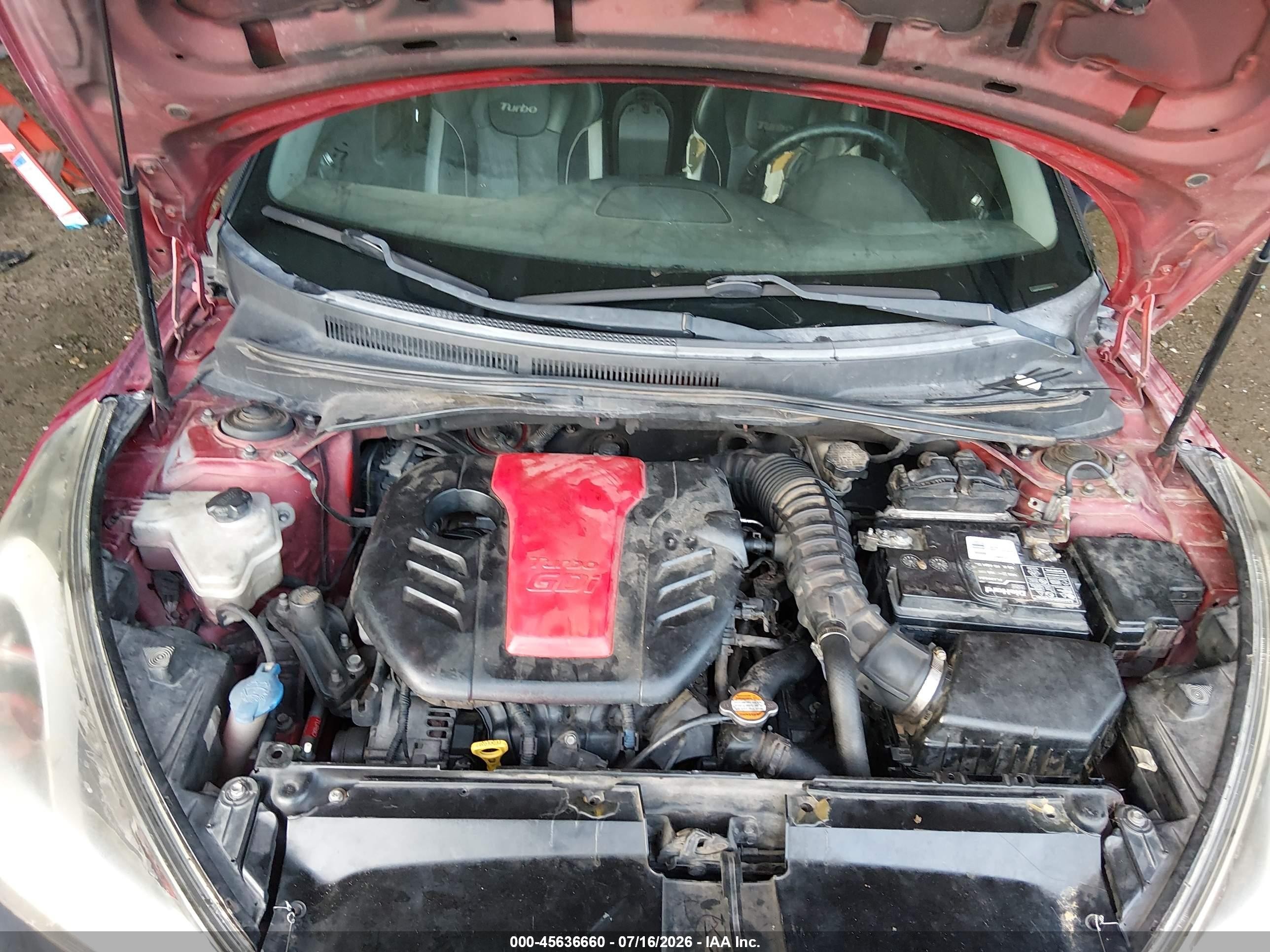 2013 Hyundai Veloster Turbo W/black Красный vin: KMHTC6AEXDU160513