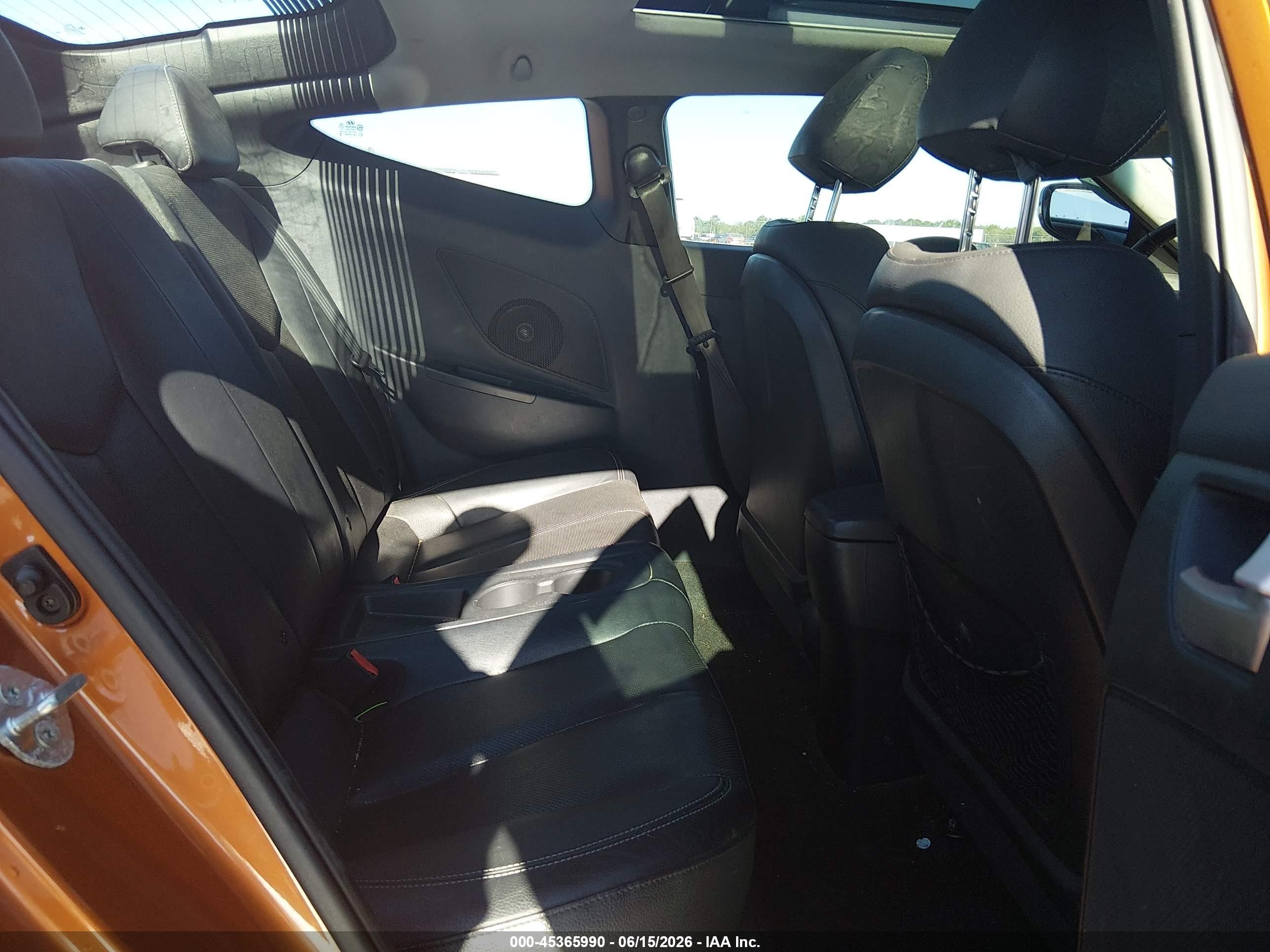 2013 Hyundai Veloster Turbo W/black Orange vin: KMHTC6AEXDU172693