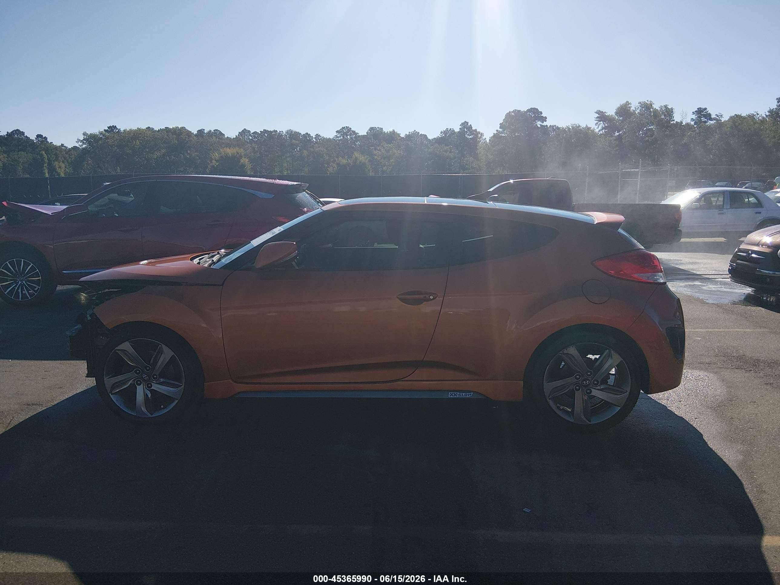 2013 Hyundai Veloster Turbo W/black Orange vin: KMHTC6AEXDU172693