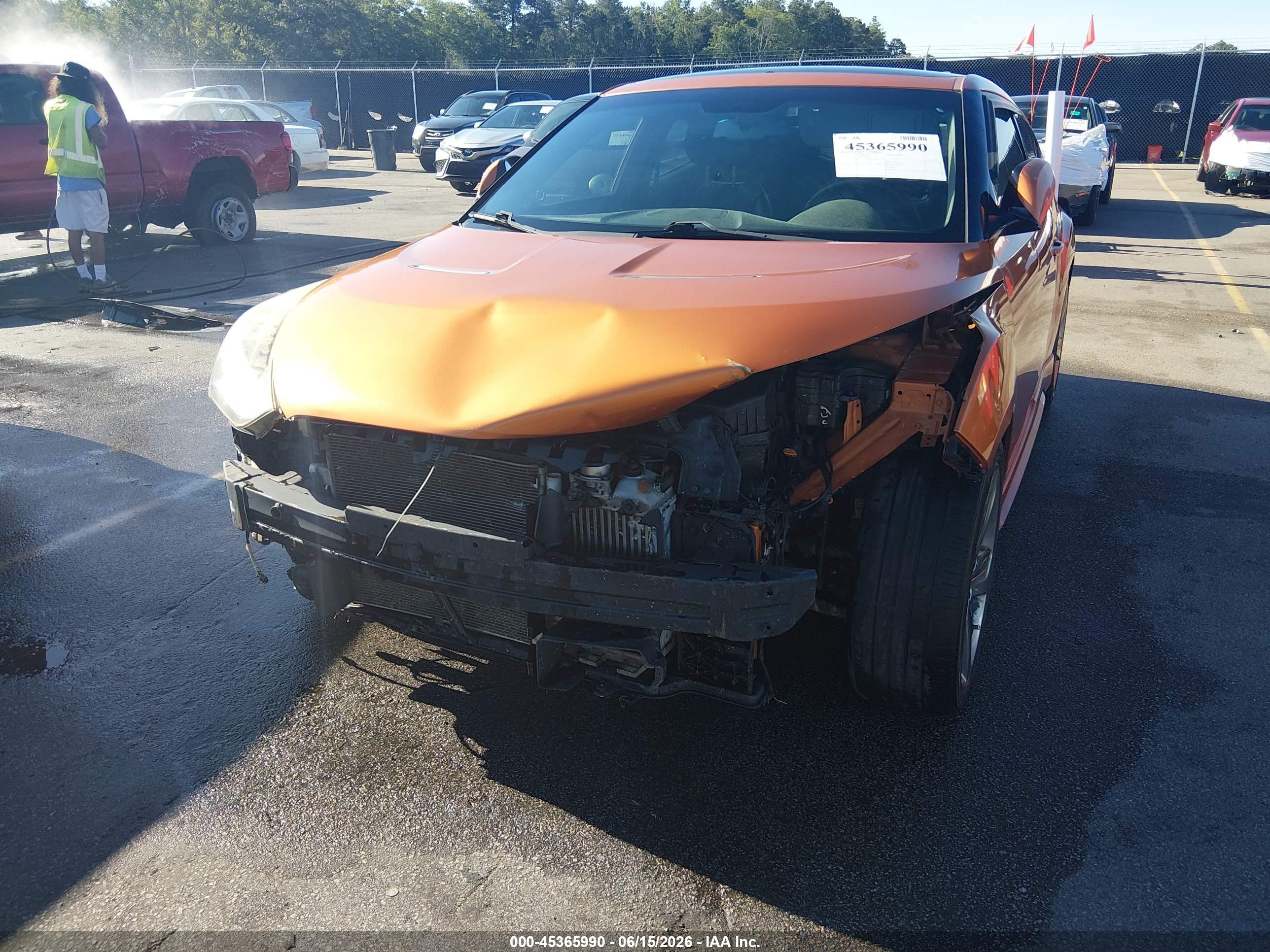 2013 Hyundai Veloster Turbo W/black Orange vin: KMHTC6AEXDU172693