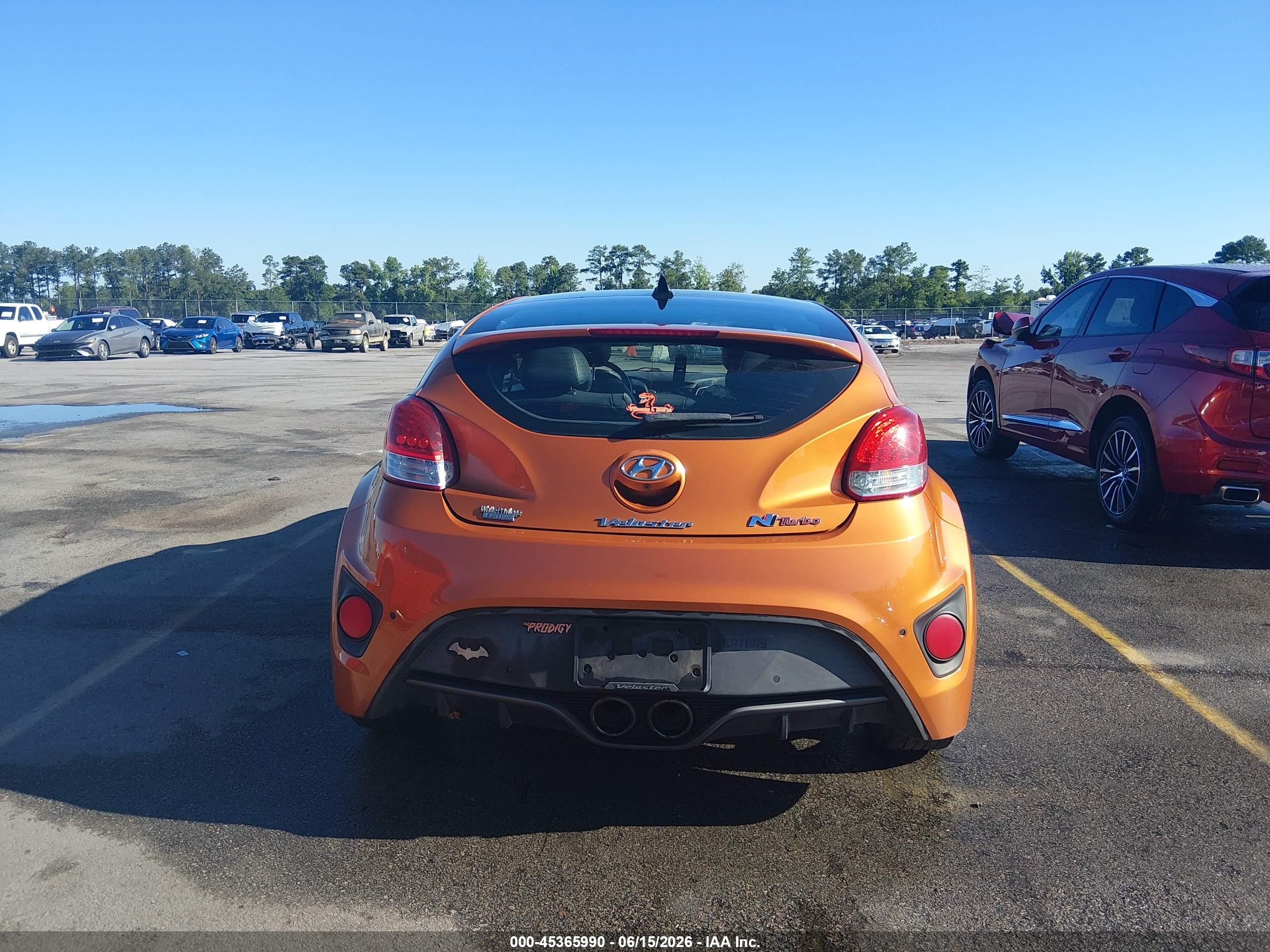2013 Hyundai Veloster Turbo W/black Orange vin: KMHTC6AEXDU172693