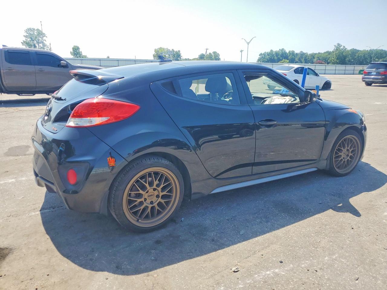 2014 Hyundai Veloster Turbo Black vin: KMHTC6AEXEU191004