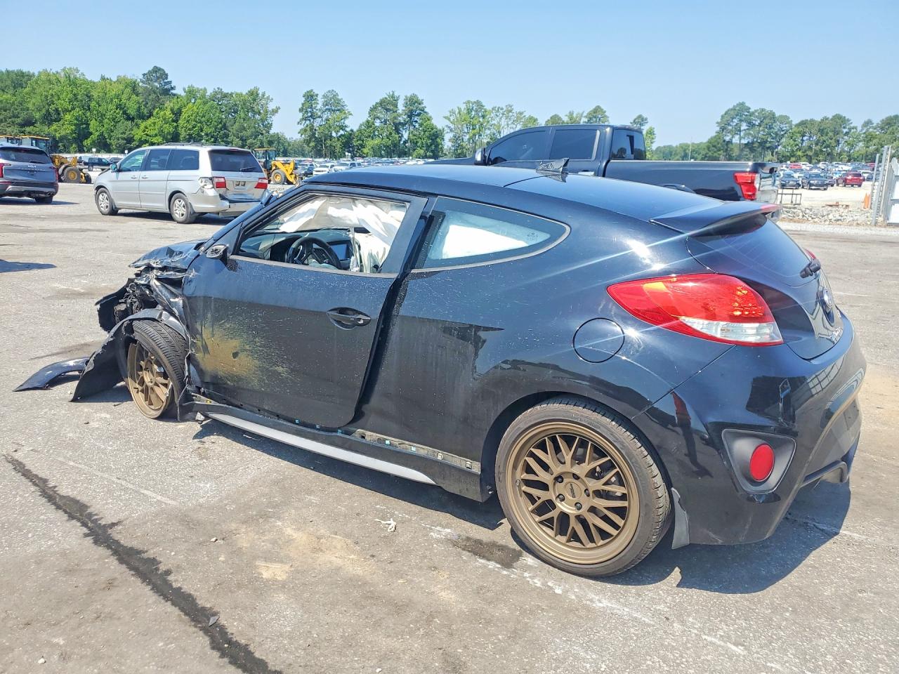 2014 Hyundai Veloster Turbo Black vin: KMHTC6AEXEU191004