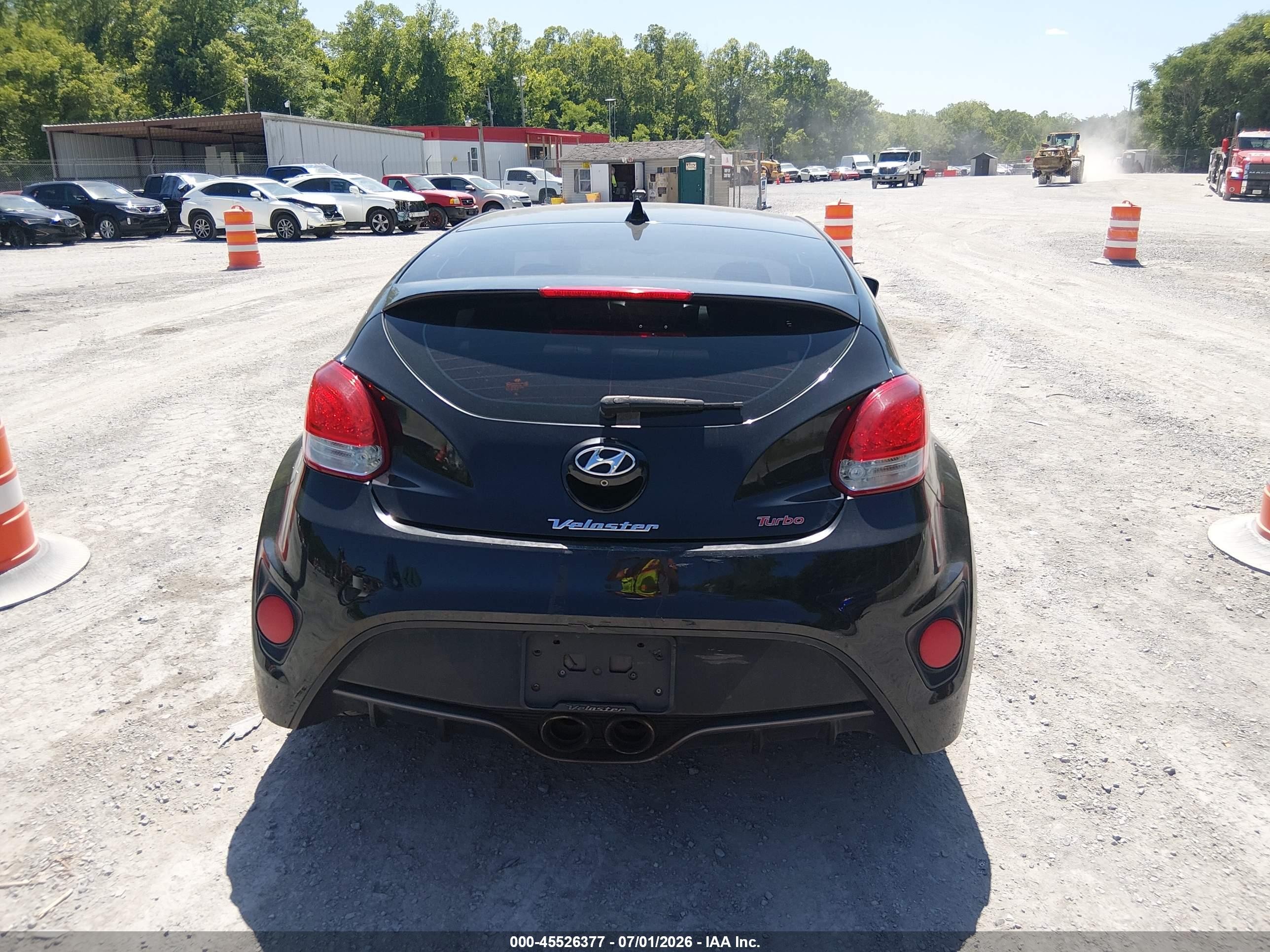 2014 Hyundai Veloster Turbo W/black Black vin: KMHTC6AEXEU191696