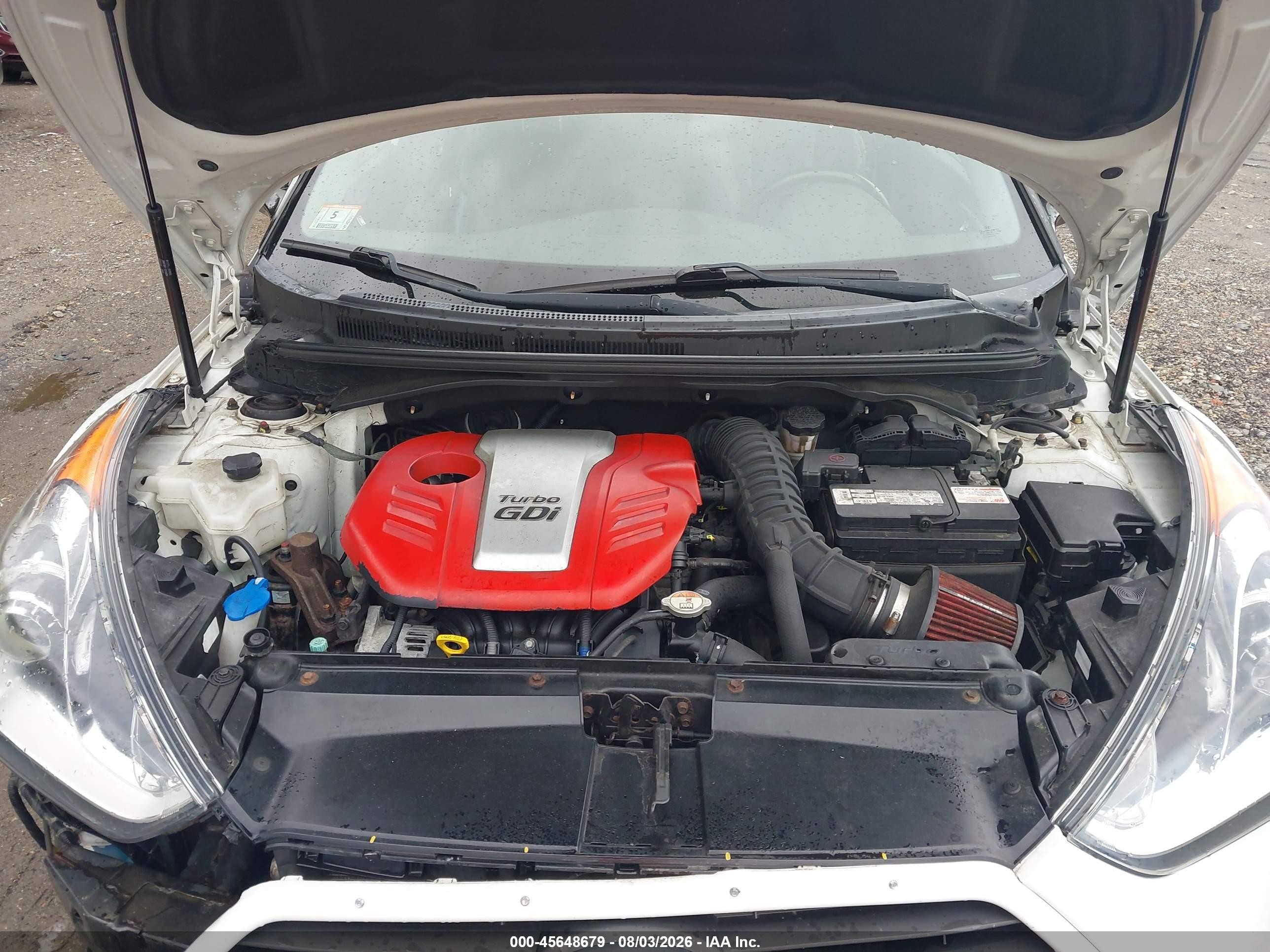 2014 Hyundai Veloster Turbo W/blue White vin: KMHTC6AEXEU207217