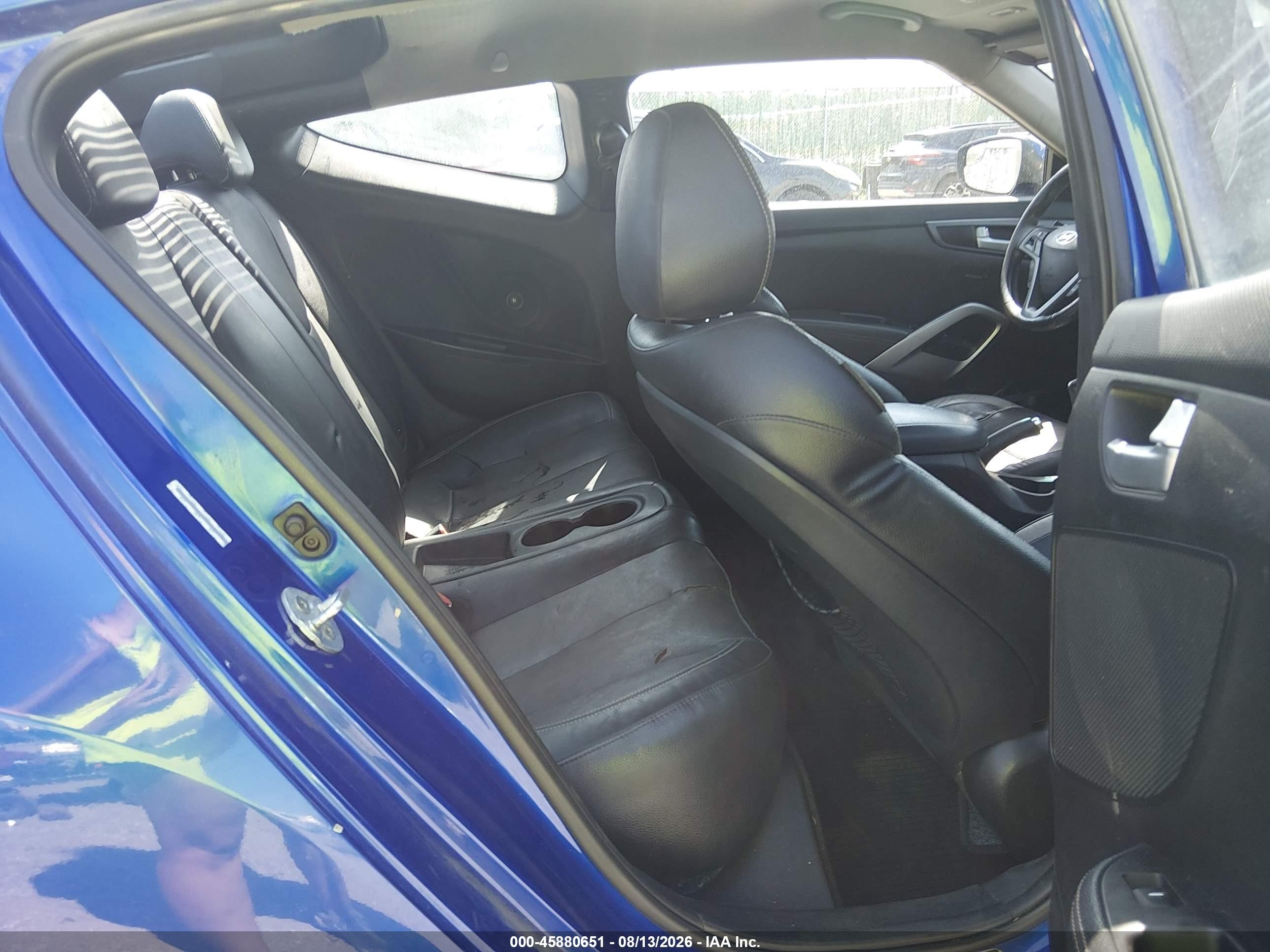 2015 Hyundai Veloster Turbo Blue vin: KMHTC6AEXFU223256