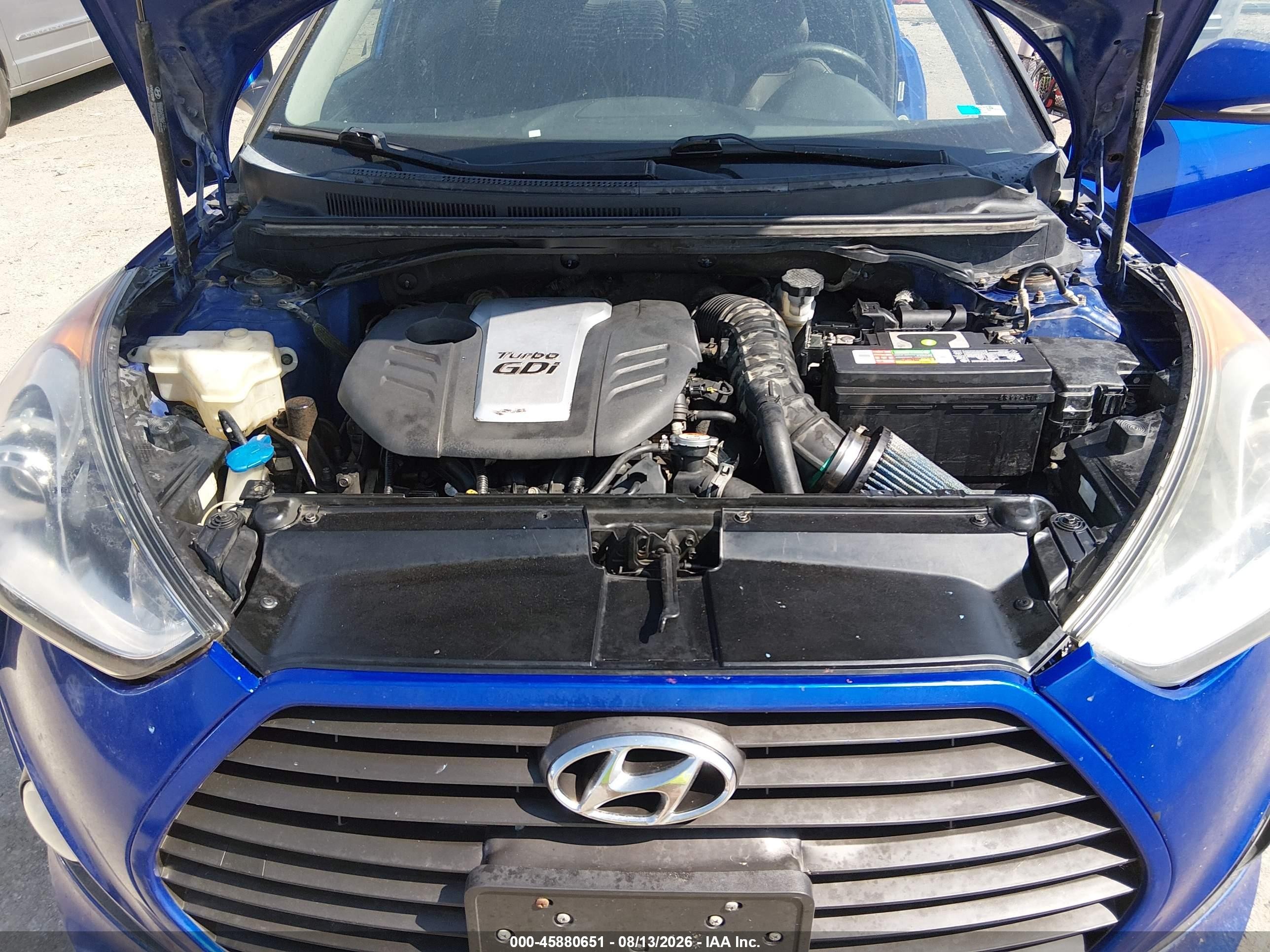 2015 Hyundai Veloster Turbo Blue vin: KMHTC6AEXFU223256