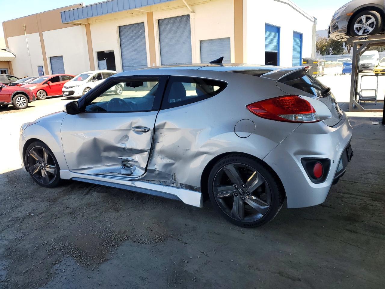 2015 Hyundai Veloster Turbo Silver vin: KMHTC6AEXFU225153