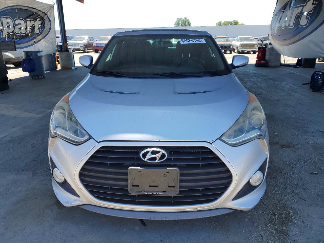 2015 Hyundai Veloster Turbo Silver vin: KMHTC6AEXFU225153