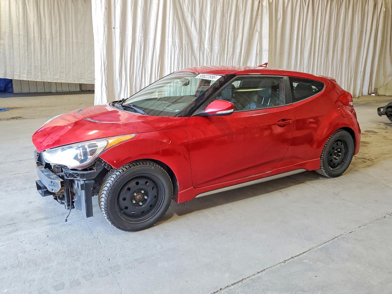 2015 Hyundai Veloster Turbo Red vin: KMHTC6AEXFU230692
