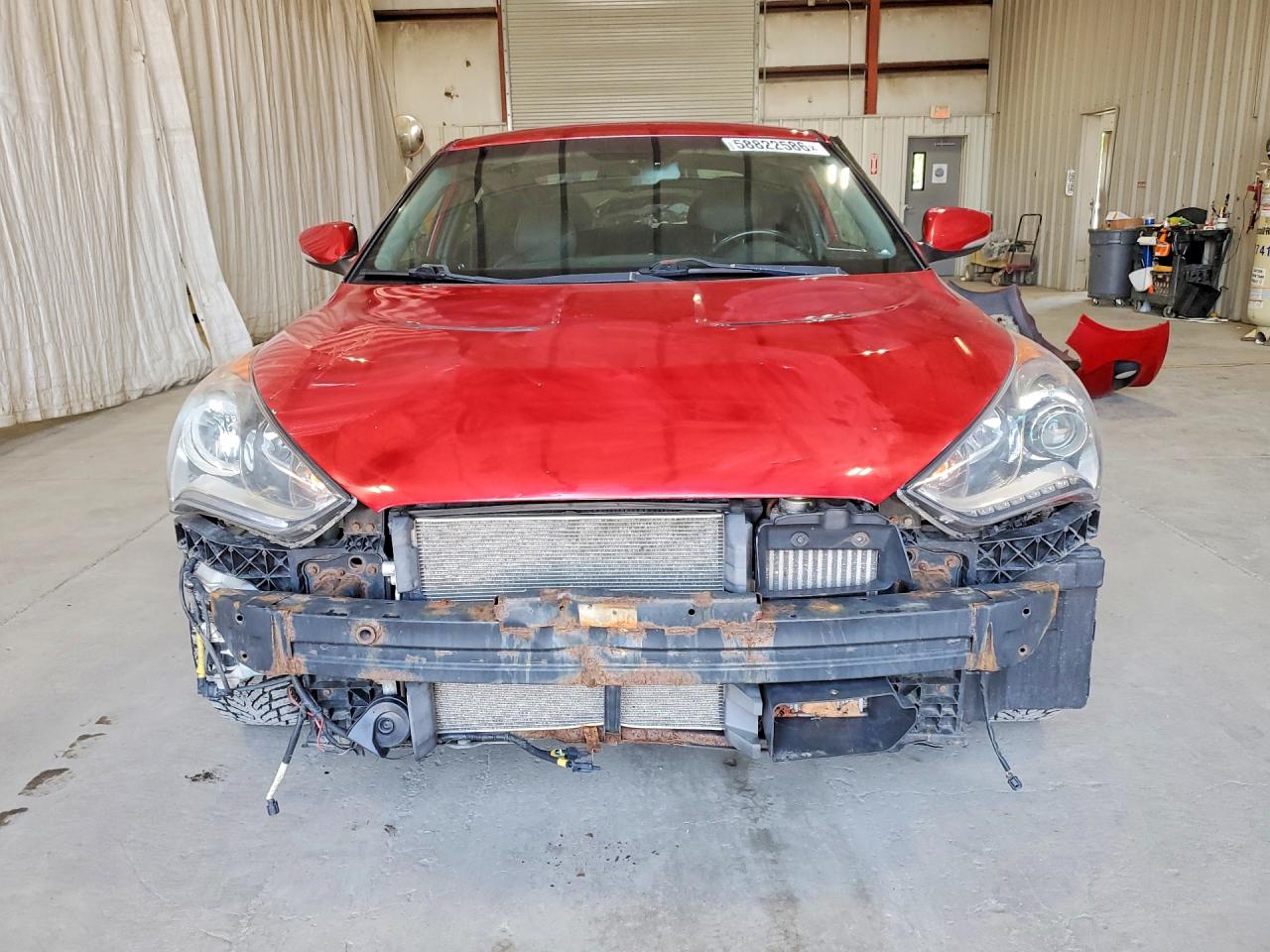 2015 Hyundai Veloster Turbo Red vin: KMHTC6AEXFU230692