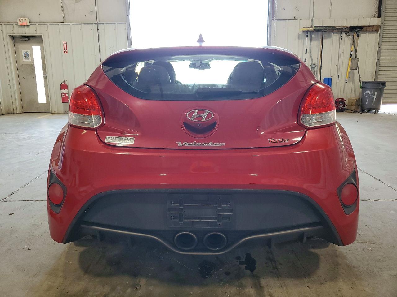 2015 Hyundai Veloster Turbo Red vin: KMHTC6AEXFU230692