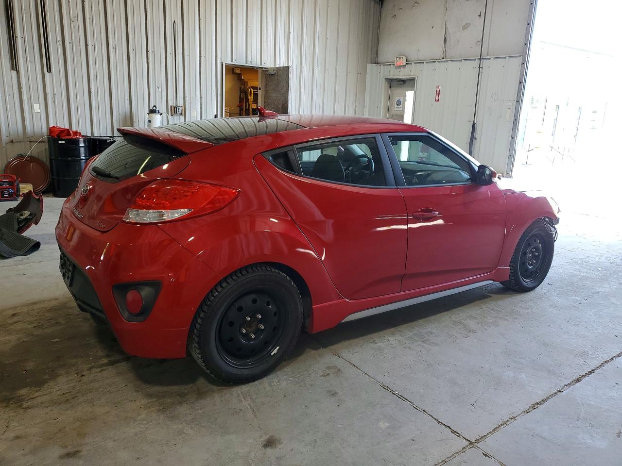 2015 Hyundai Veloster Turbo Red vin: KMHTC6AEXFU230692