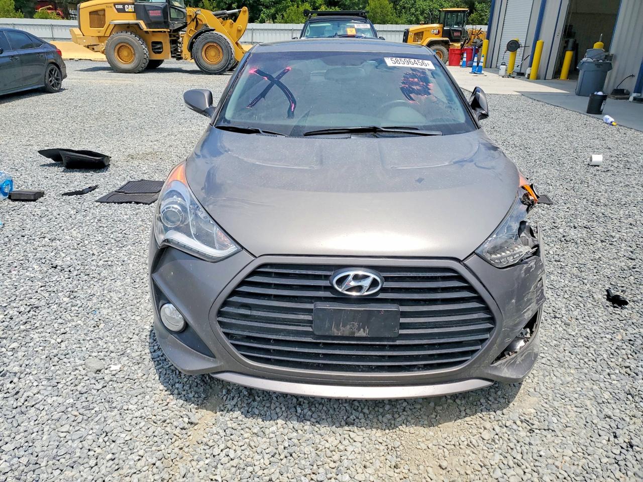 2015 Hyundai Veloster Turbo Gray vin: KMHTC6AEXFU237786