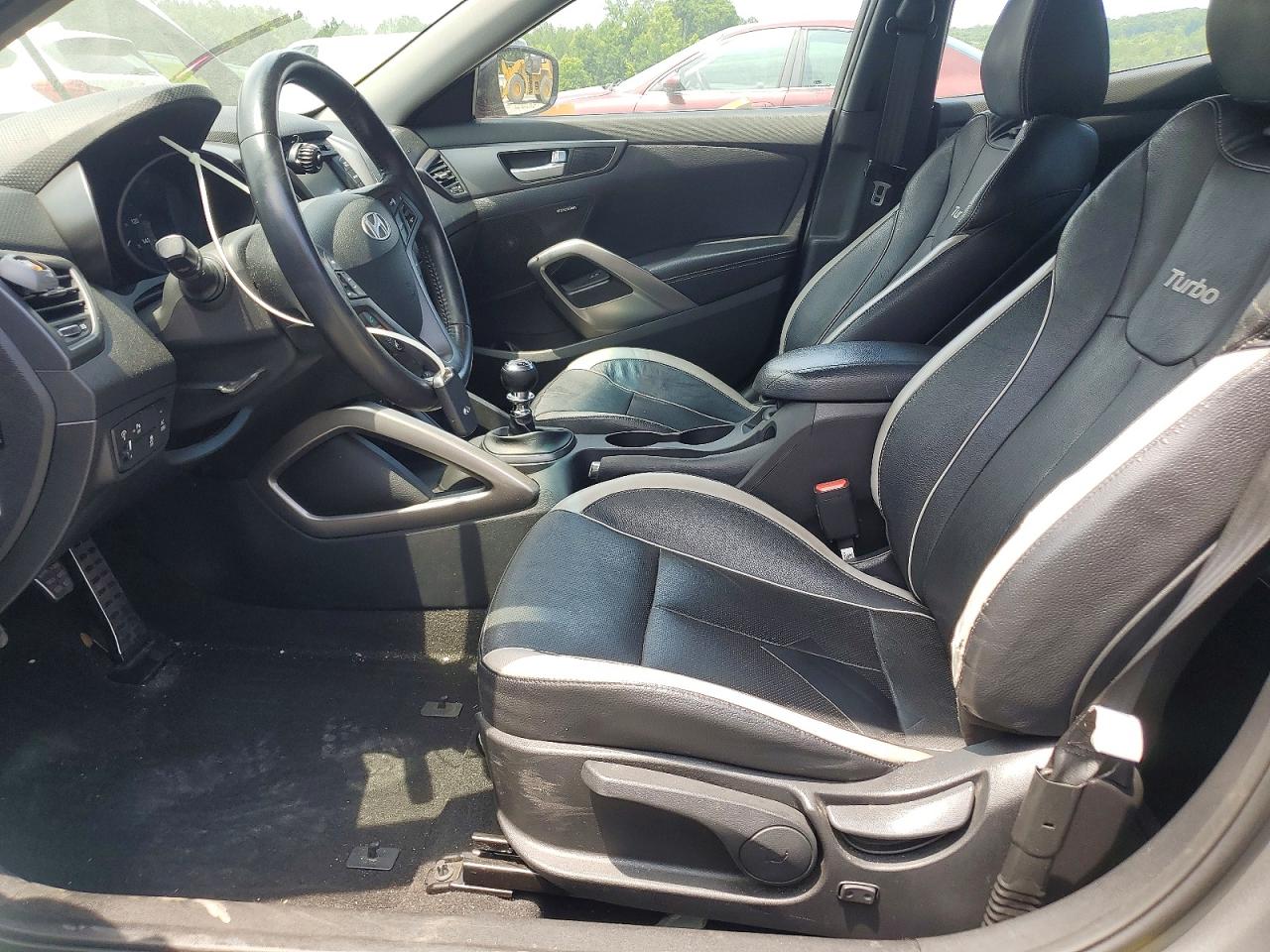 2015 Hyundai Veloster Turbo Gray vin: KMHTC6AEXFU237786