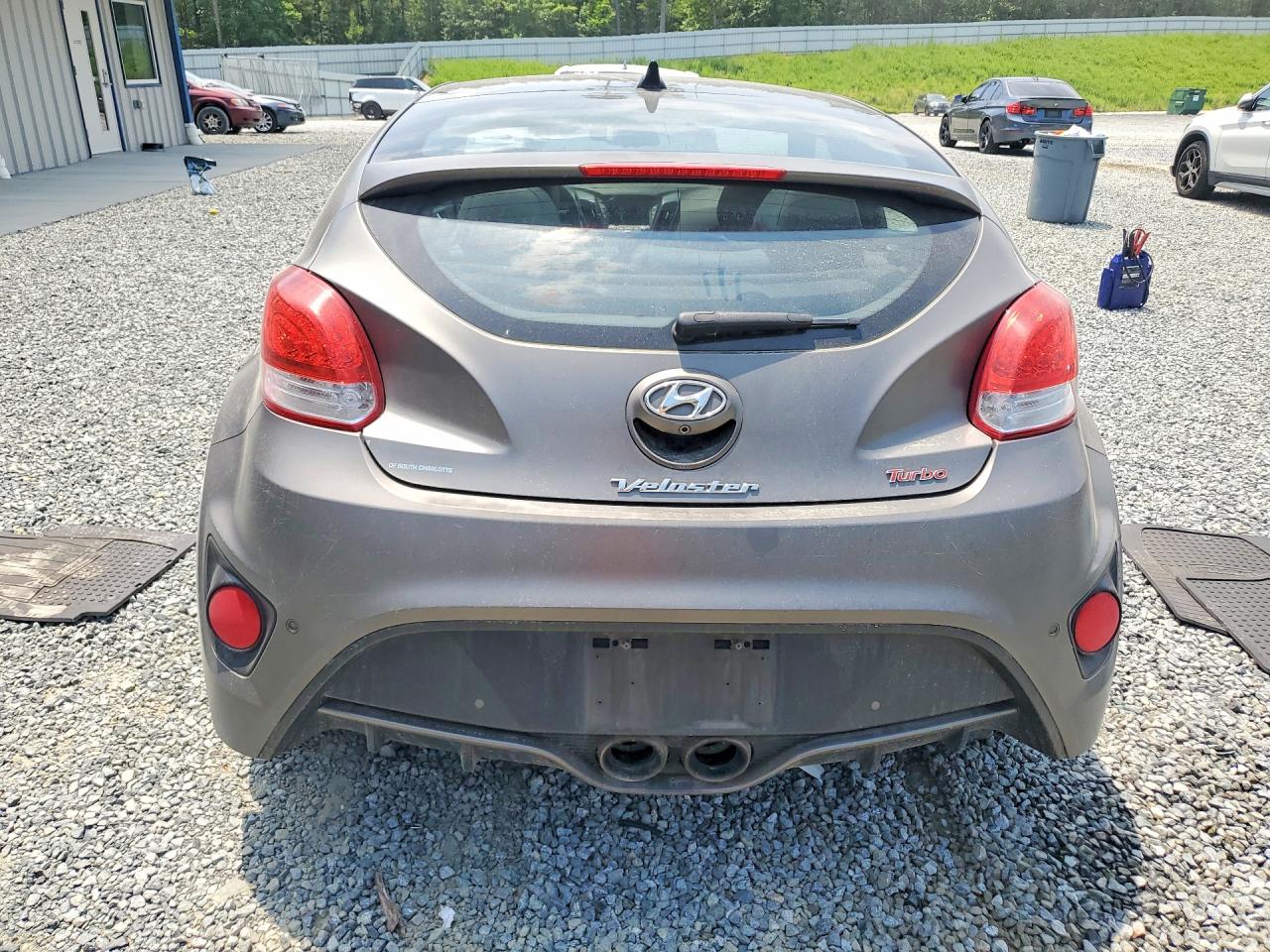 2015 Hyundai Veloster Turbo Gray vin: KMHTC6AEXFU237786