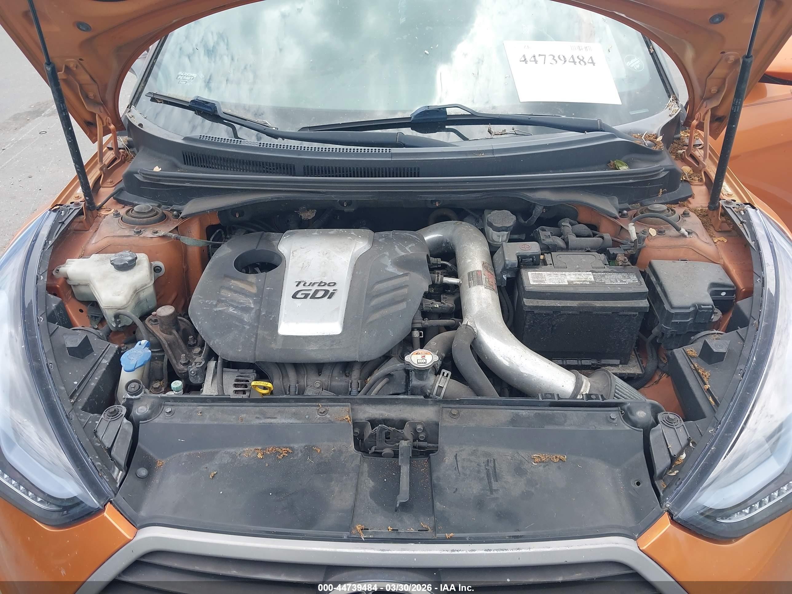 2016 Hyundai Veloster Turbo Orange vin: KMHTC6AEXGU281353
