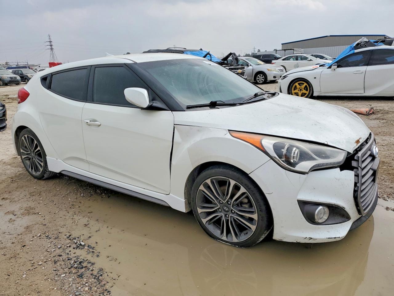 2017 Hyundai Veloster Turbo White vin: KMHTC6AEXHU310335