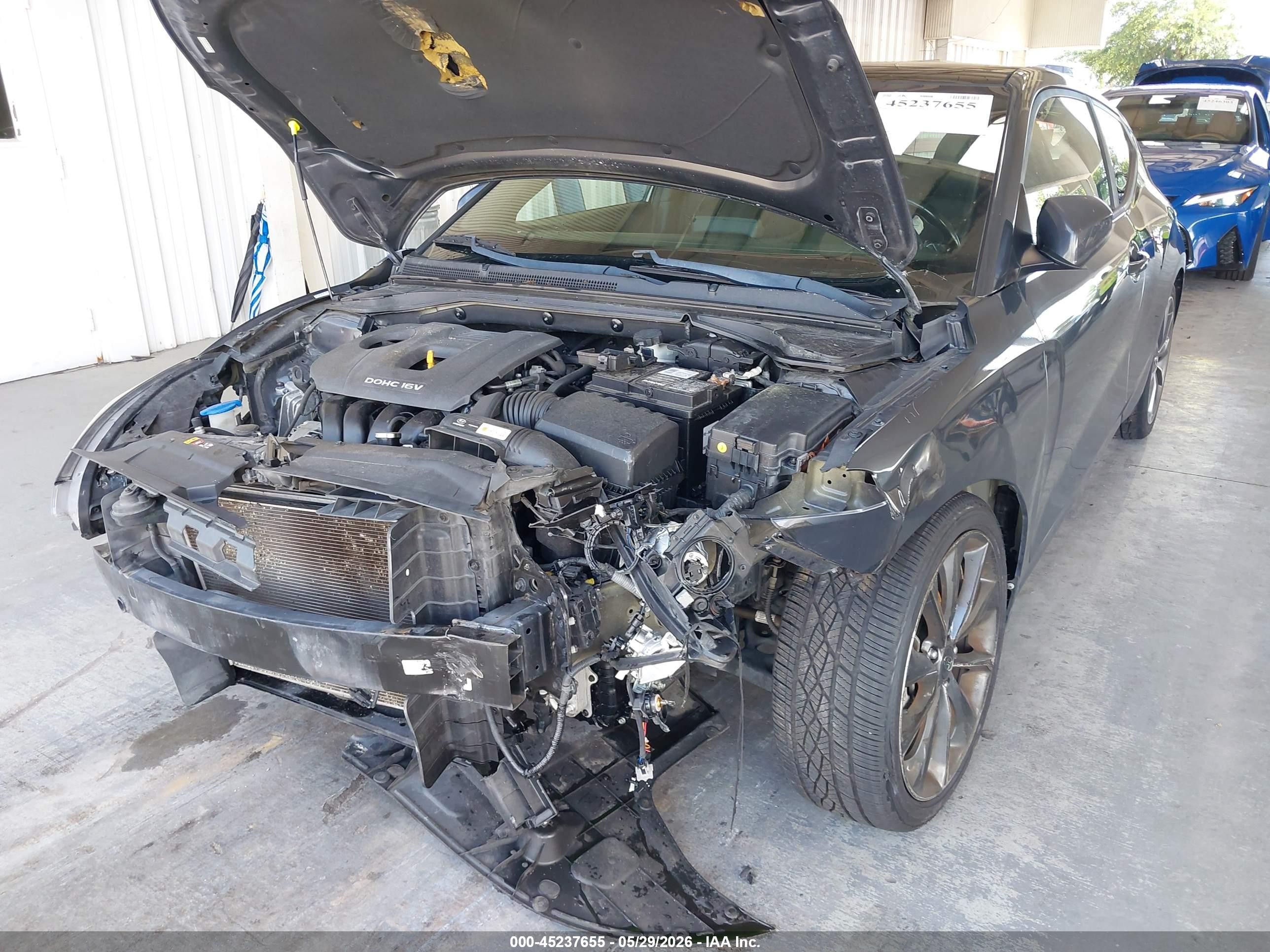 2019 Hyundai Veloster 2.0 Premium Серый vin: KMHTG6AF6KU007394
