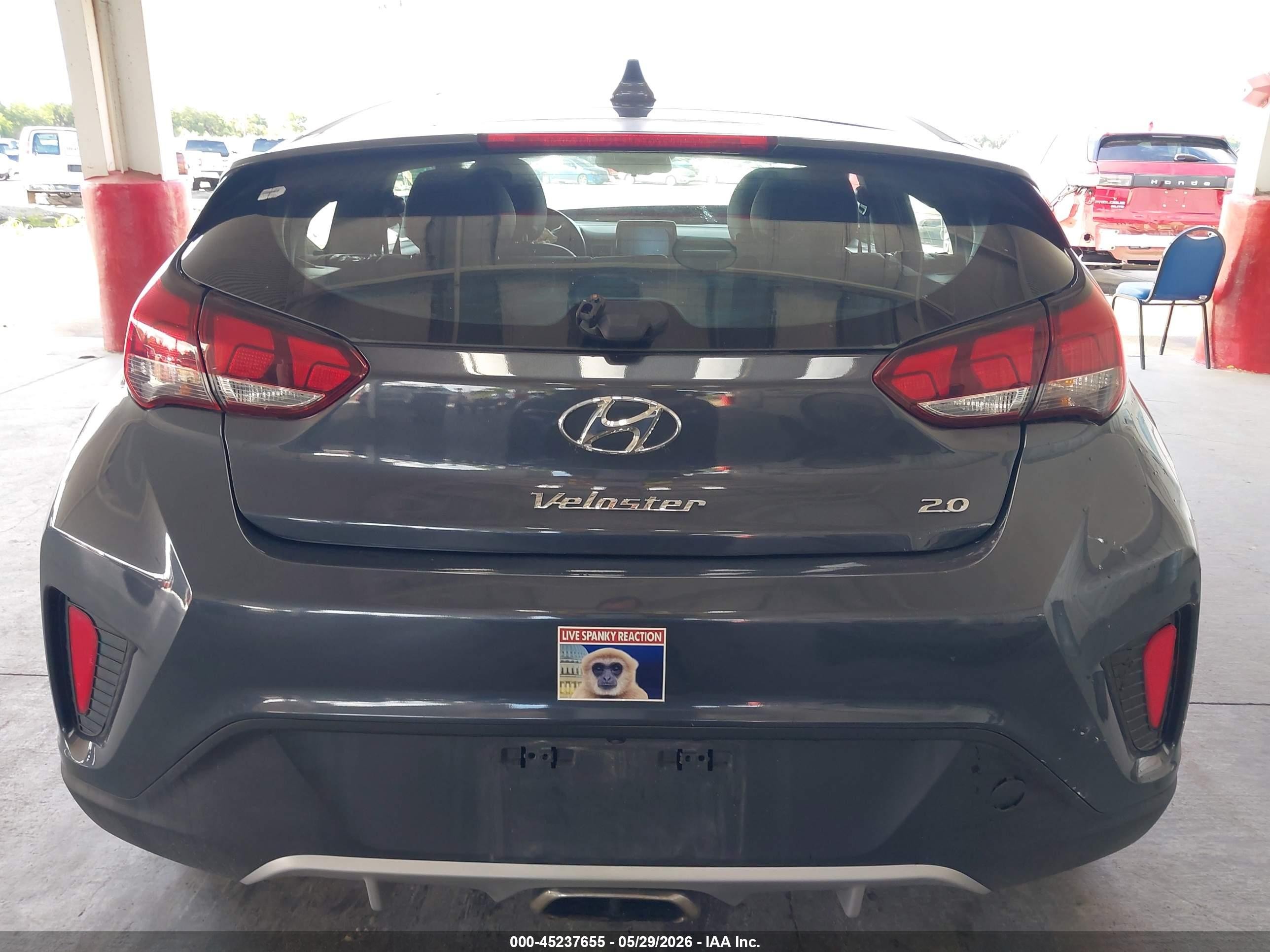 2019 Hyundai Veloster 2.0 Premium Серый vin: KMHTG6AF6KU007394
