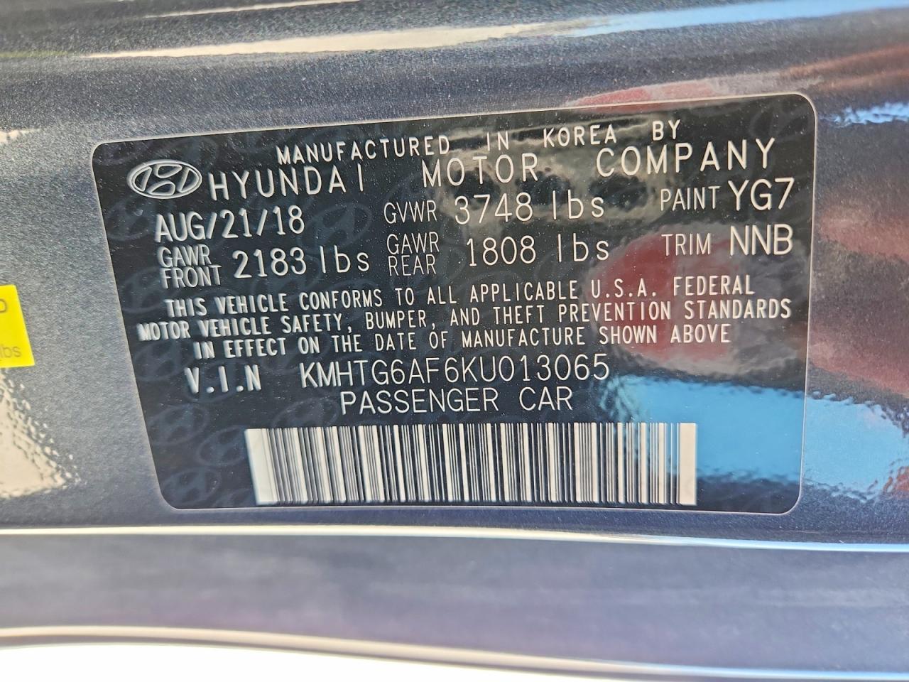 2019 Hyundai Veloster 2.0l Premium Gray vin: KMHTG6AF6KU013065