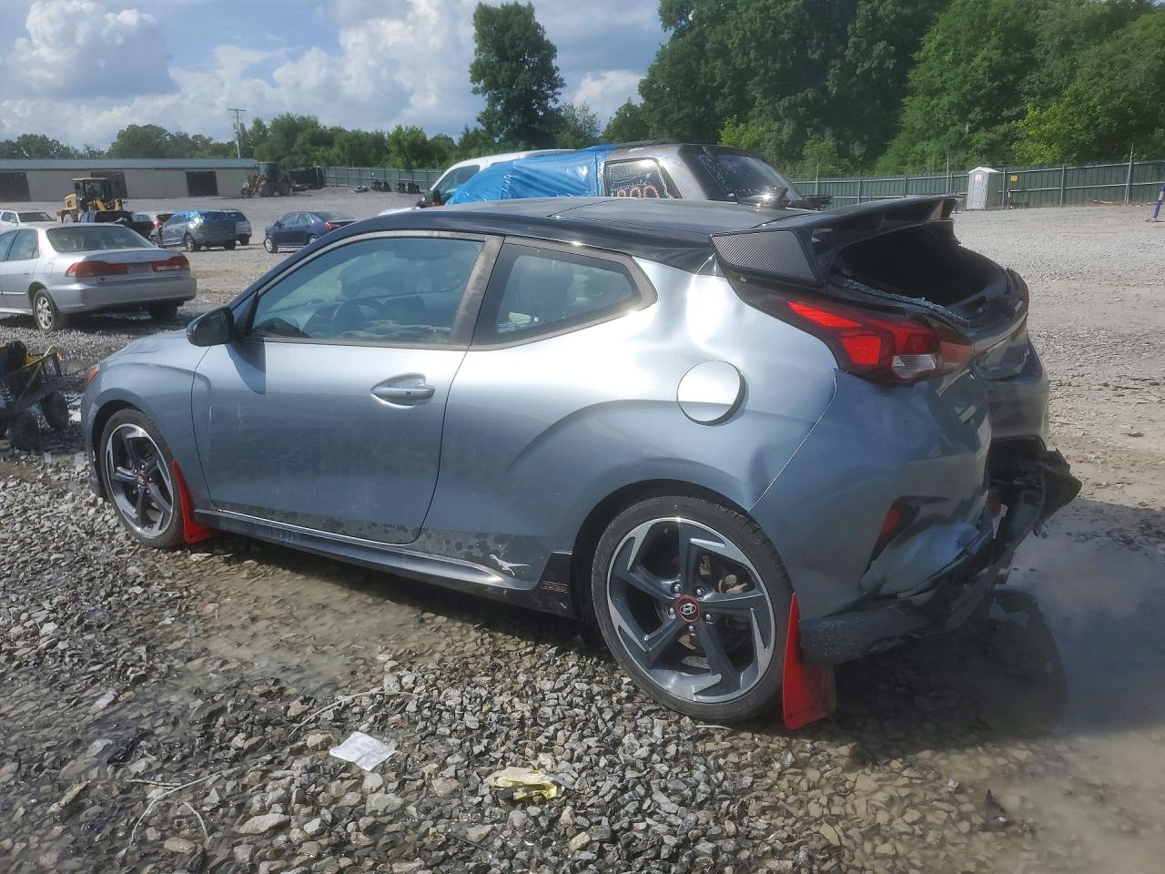 2019 Hyundai Veloster Turbo Ultimate Silver vin: KMHTH6AB1KU010472
